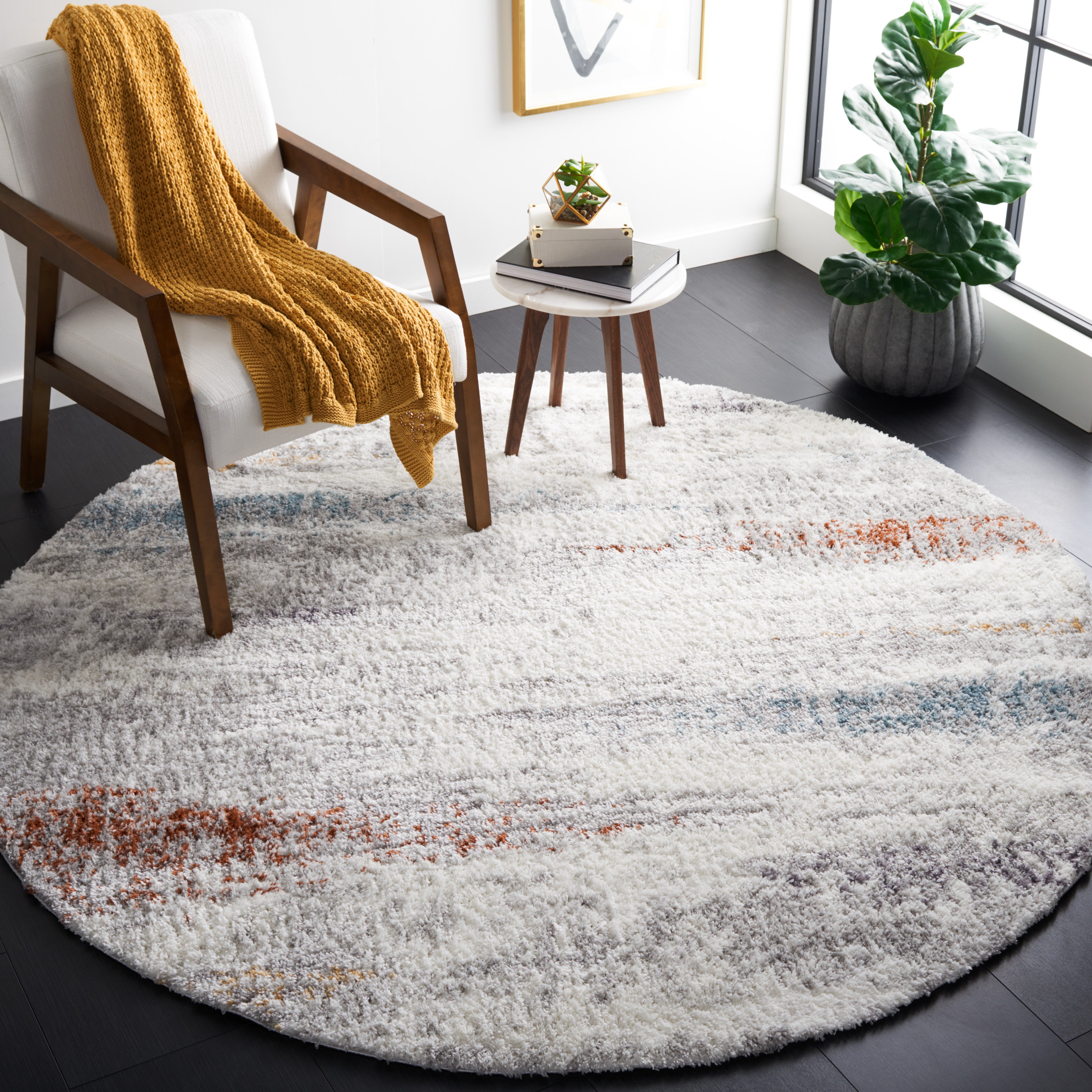 BERBER SHAG 581 – BLUE RUST / IVORY