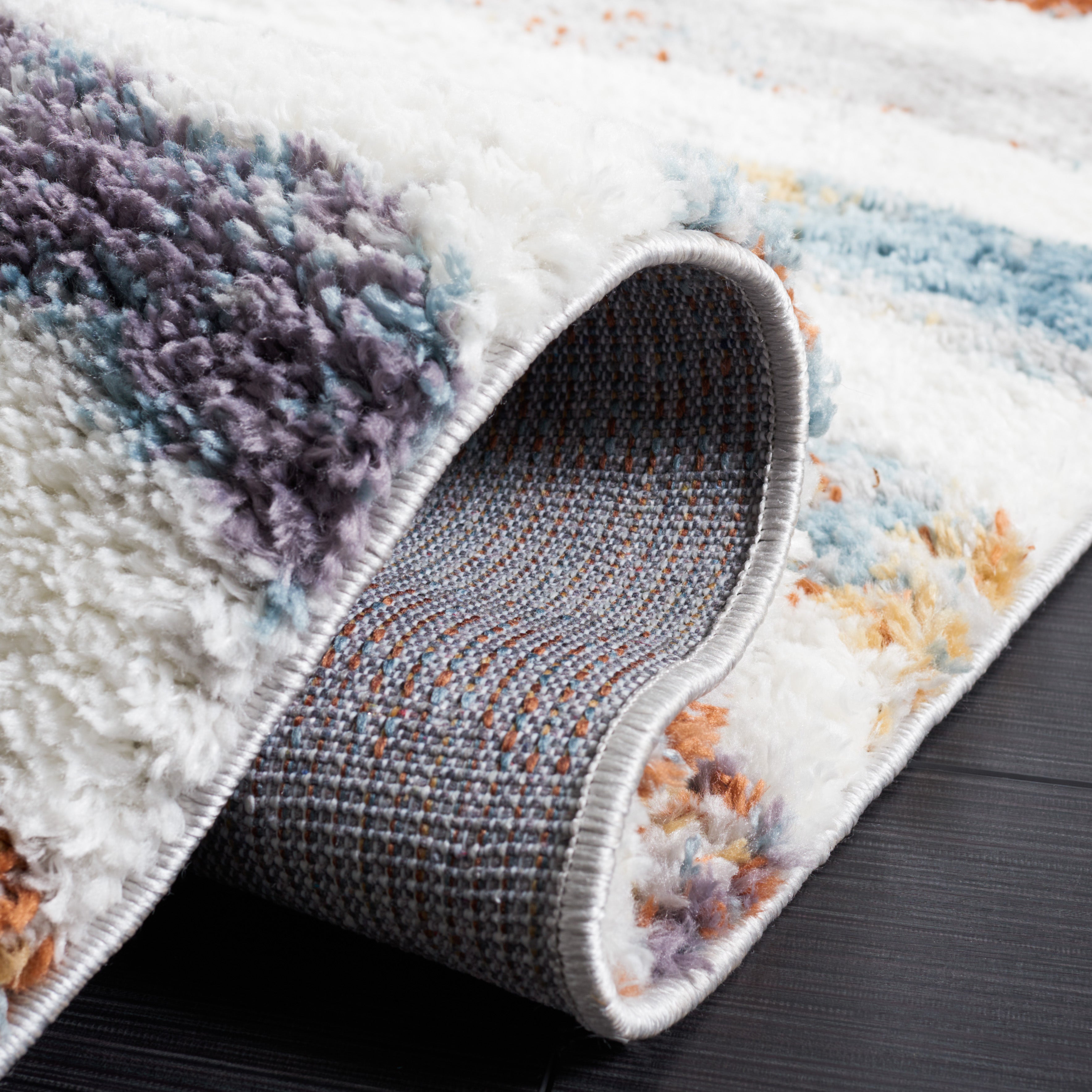 BERBER SHAG 583 – BLUE RUST / IVORY