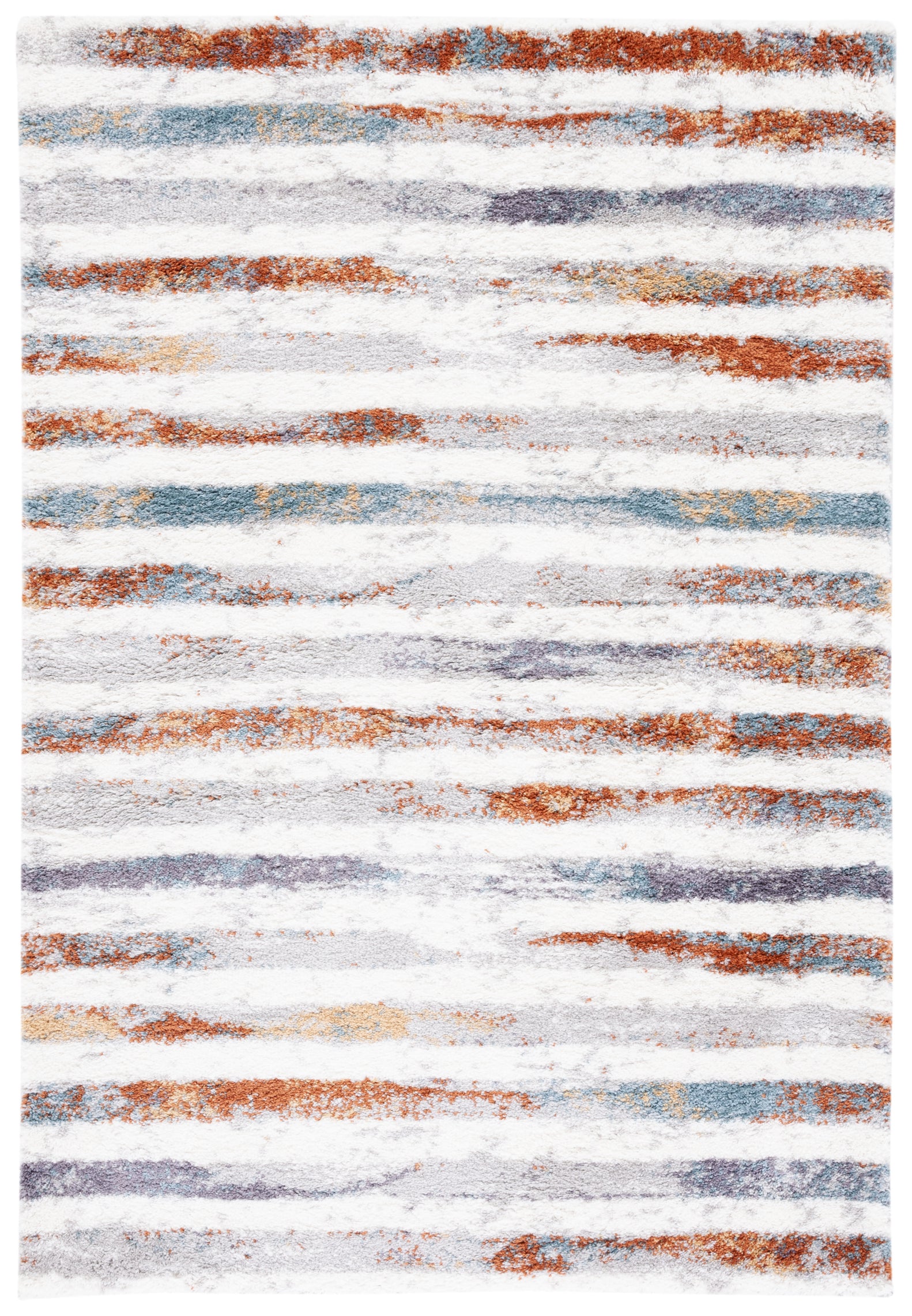 BERBER SHAG 583 – BLUE RUST / IVORY