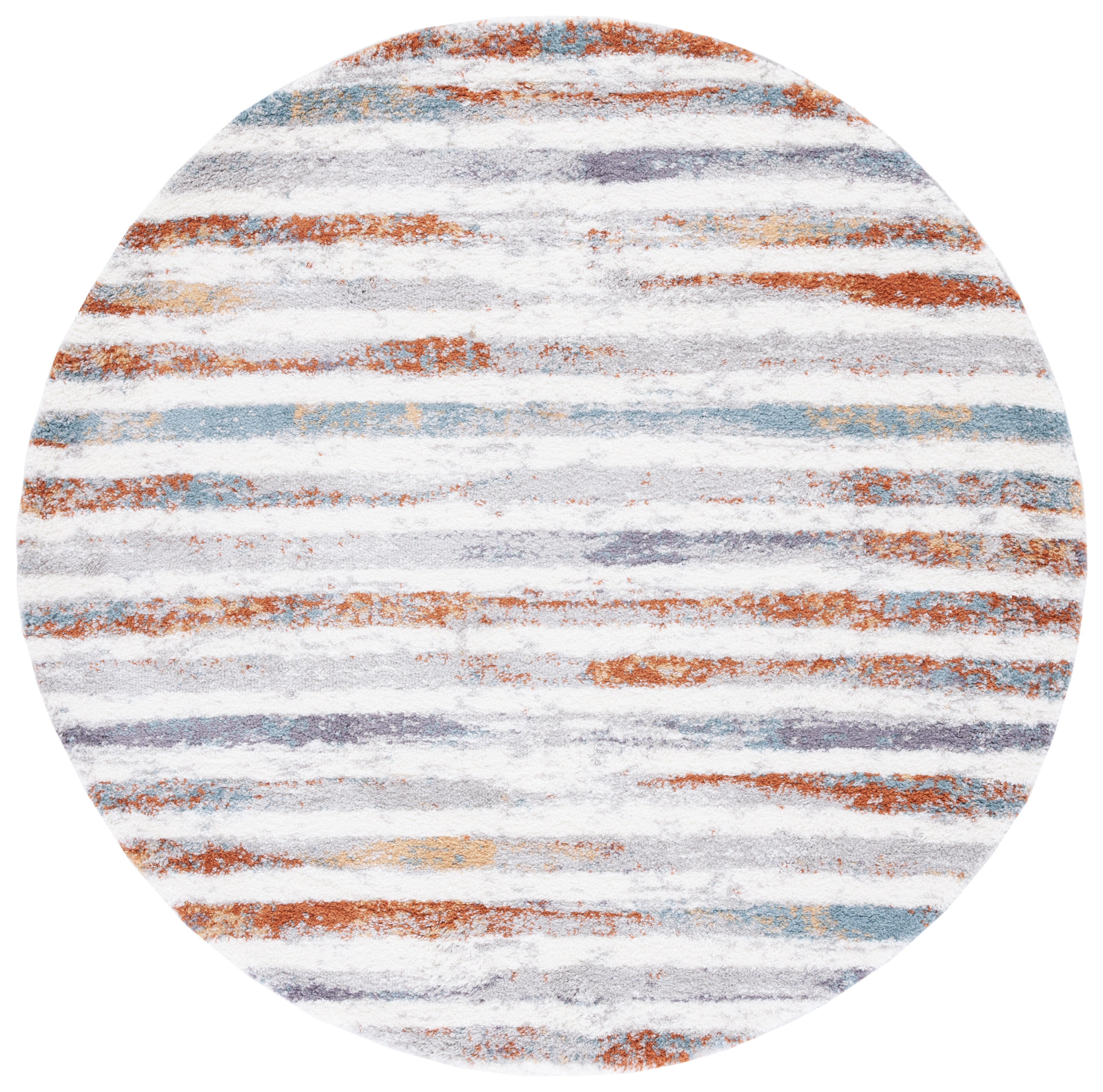 BERBER SHAG 583 – BLUE RUST / IVORY