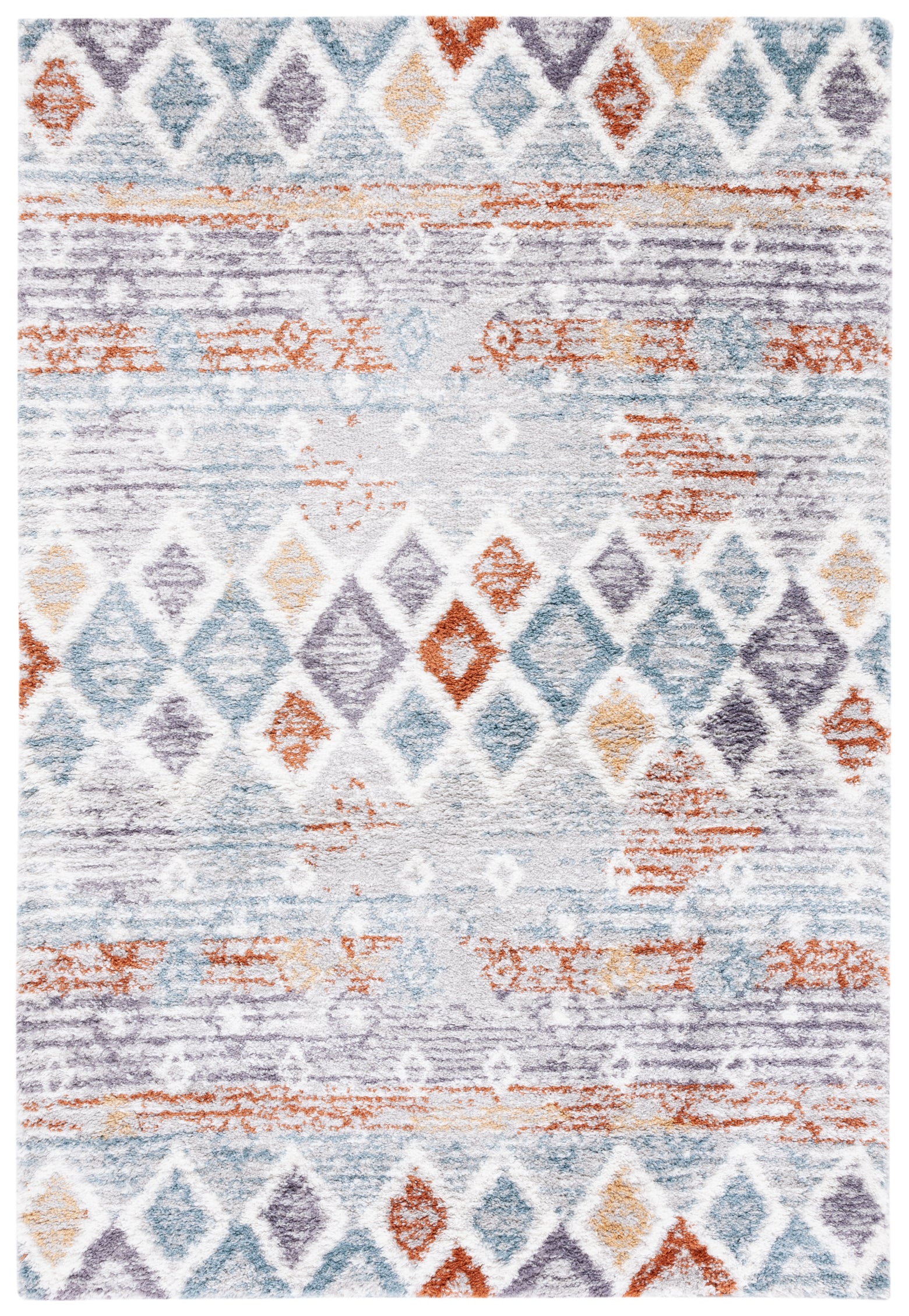 BERBER SHAG 585 – BLUE RUST / IVORY