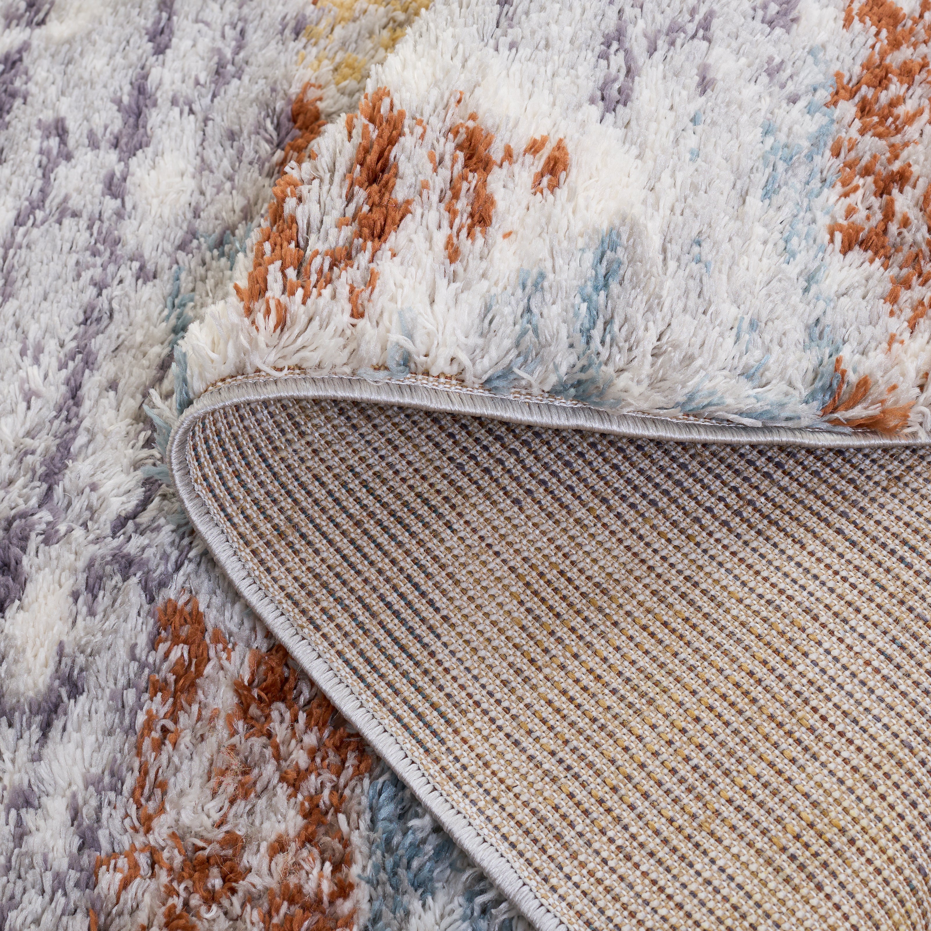 BERBER SHAG 585 – BLUE RUST / IVORY