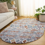 BERBER SHAG 585 – BLUE RUST / IVORY