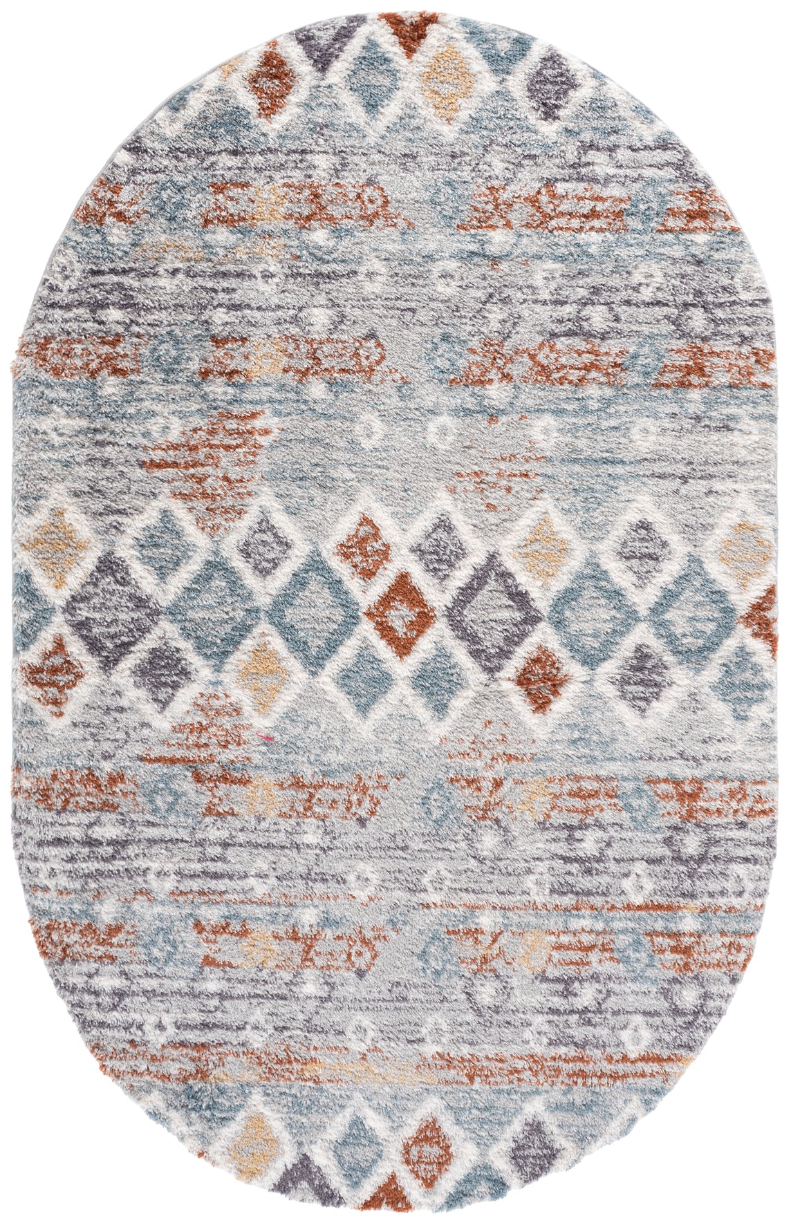 BERBER SHAG 585 – BLUE RUST / IVORY