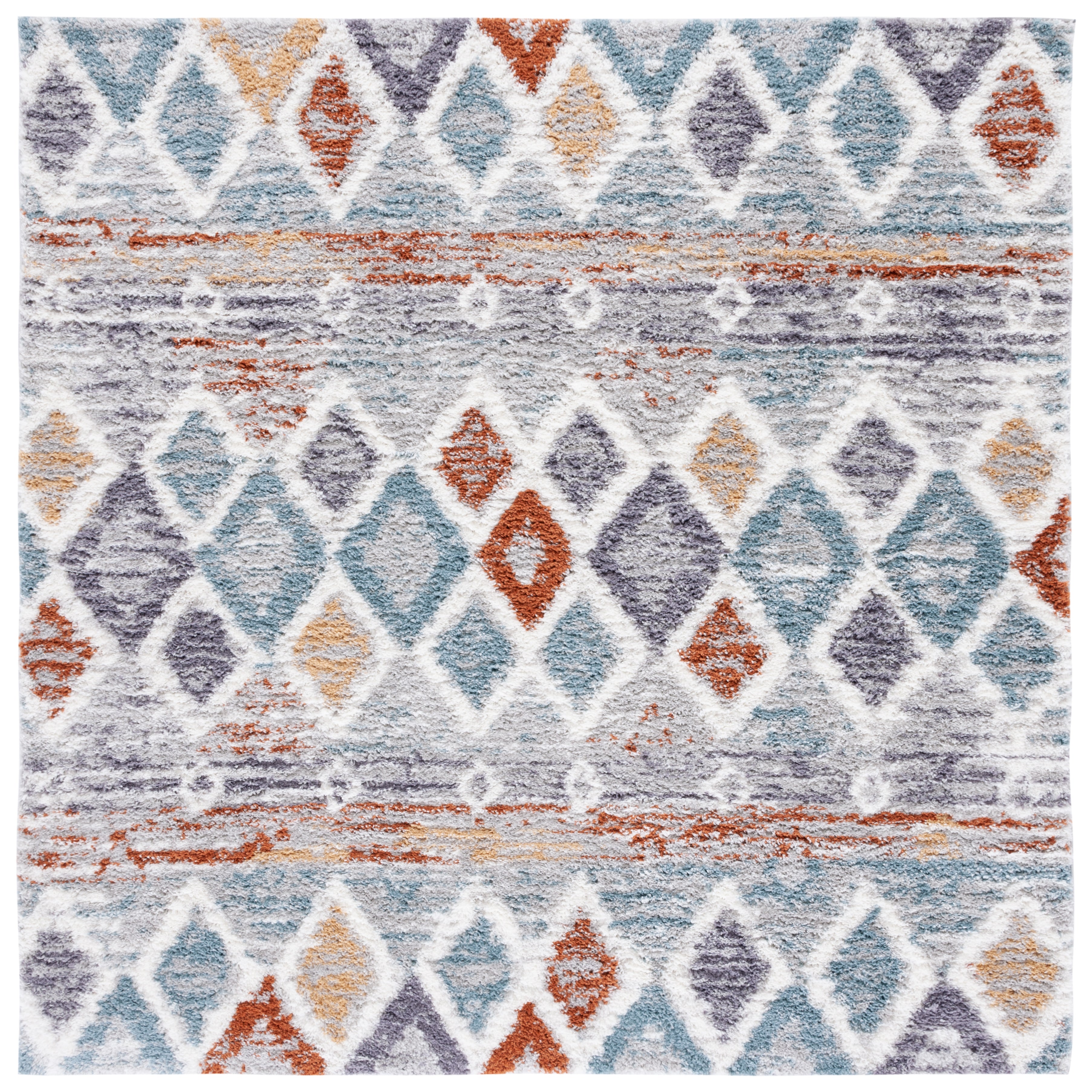 BERBER SHAG 585 – BLUE RUST / IVORY