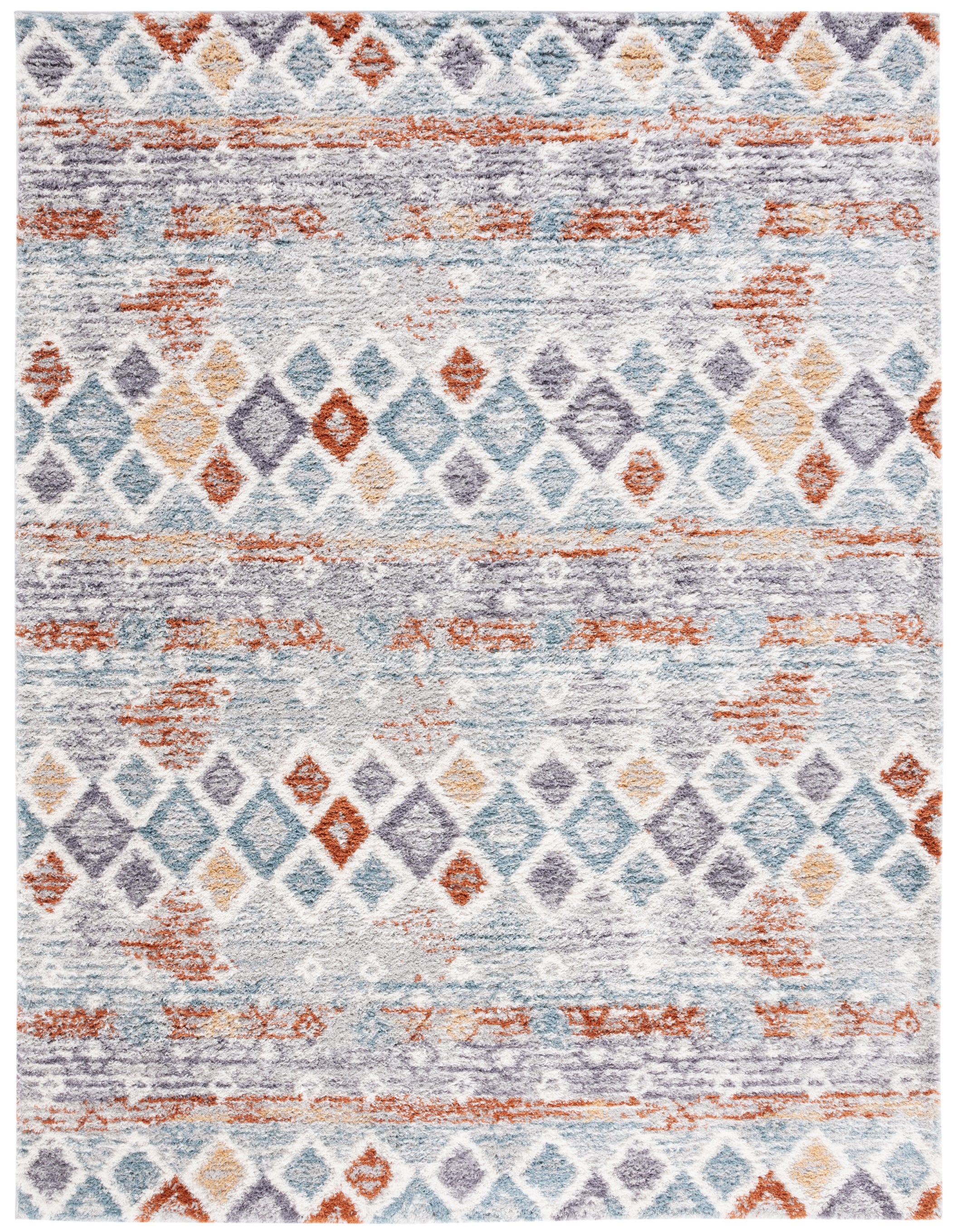 BERBER SHAG 585 – BLUE RUST / IVORY