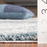 BERBER SHAG 586 – IVORY / BLUE