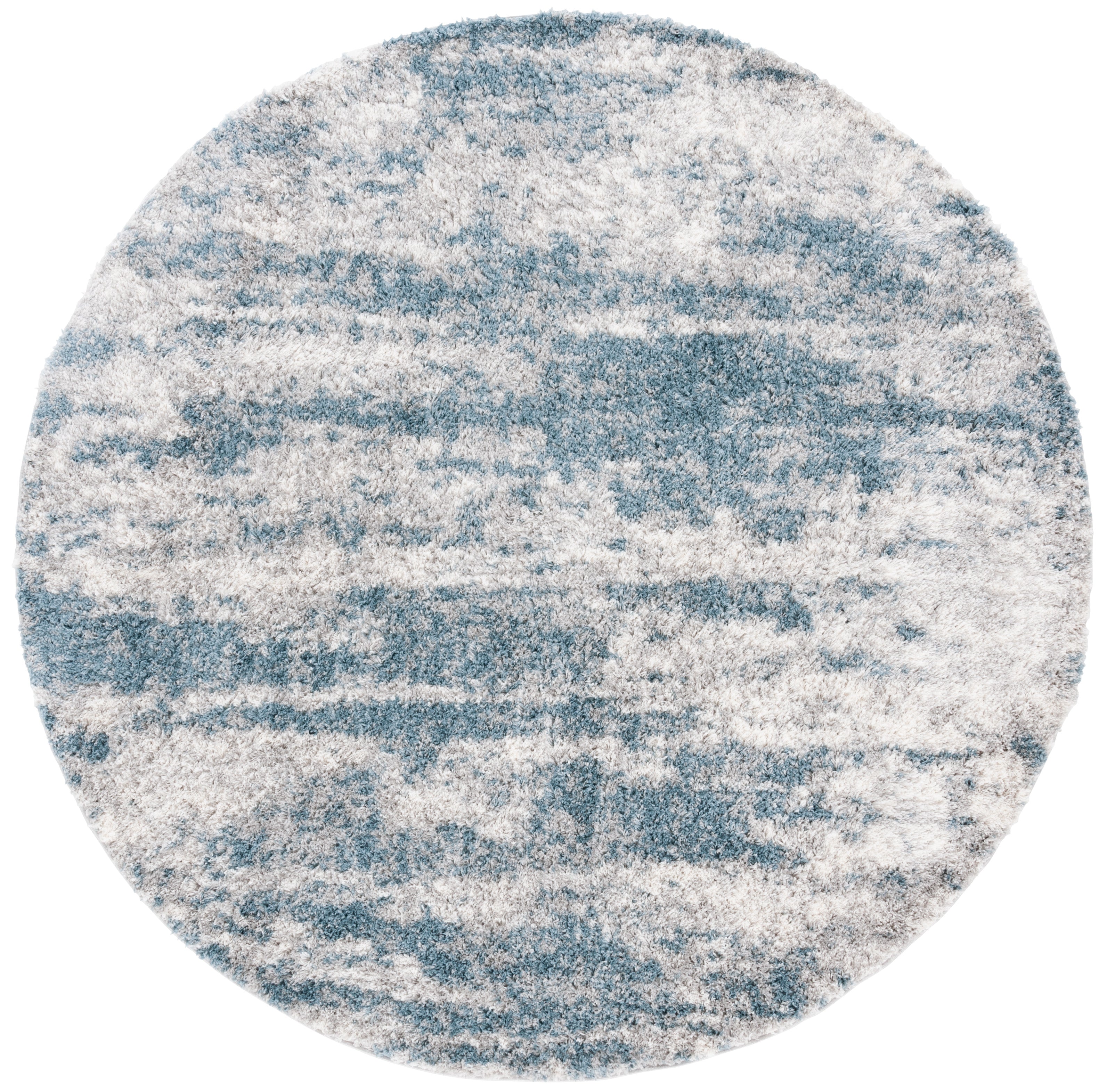 BERBER SHAG 586 – IVORY / BLUE