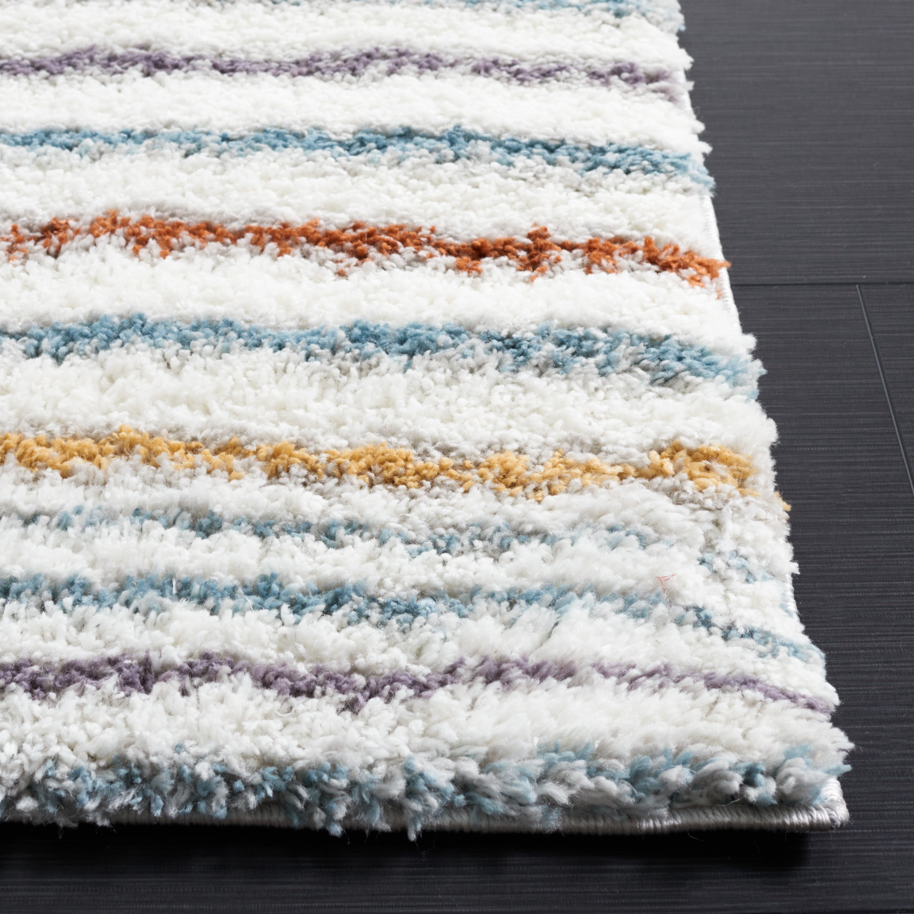 BERBER SHAG 587 – BLUE RUST / IVORY