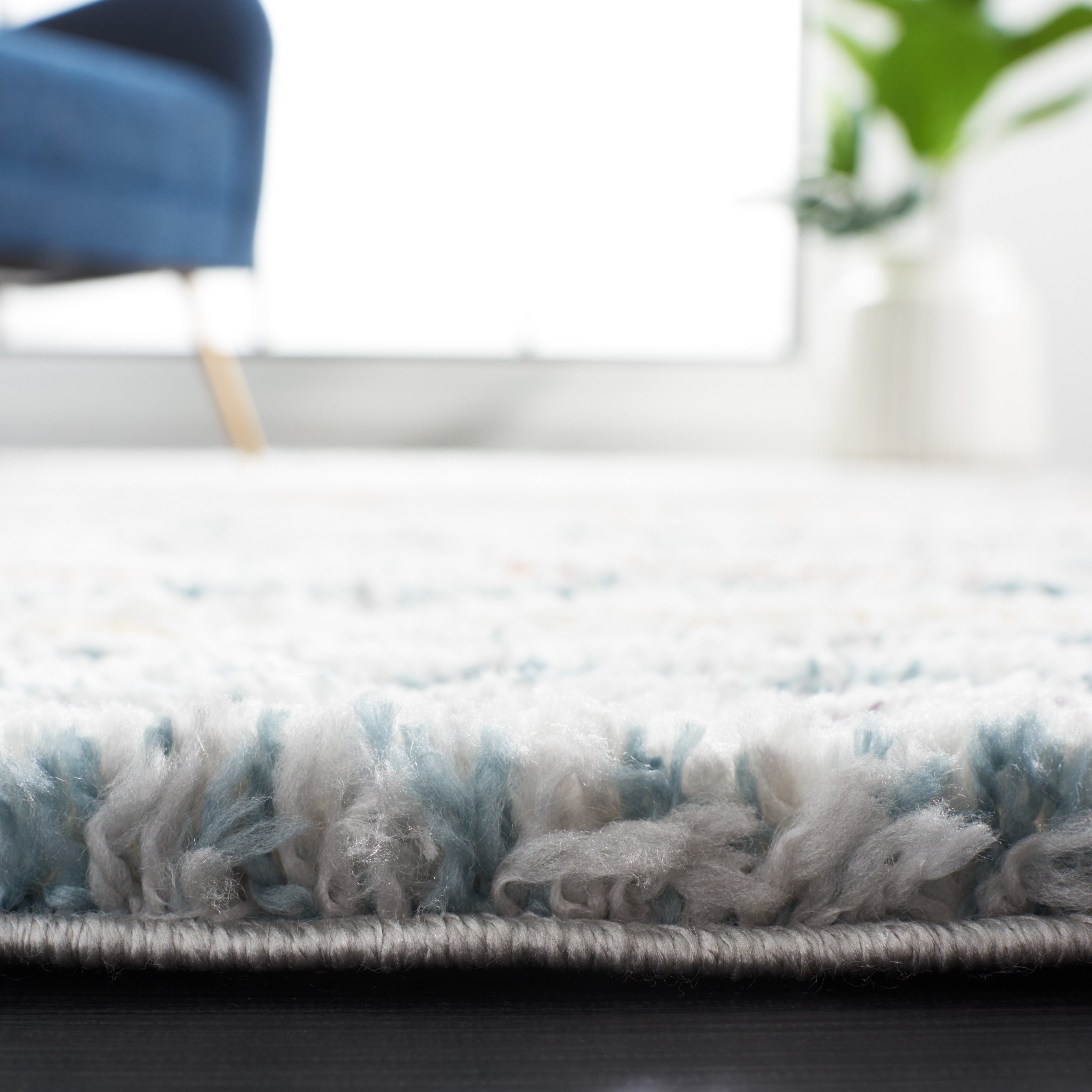 BERBER SHAG 587 – BLUE RUST / IVORY
