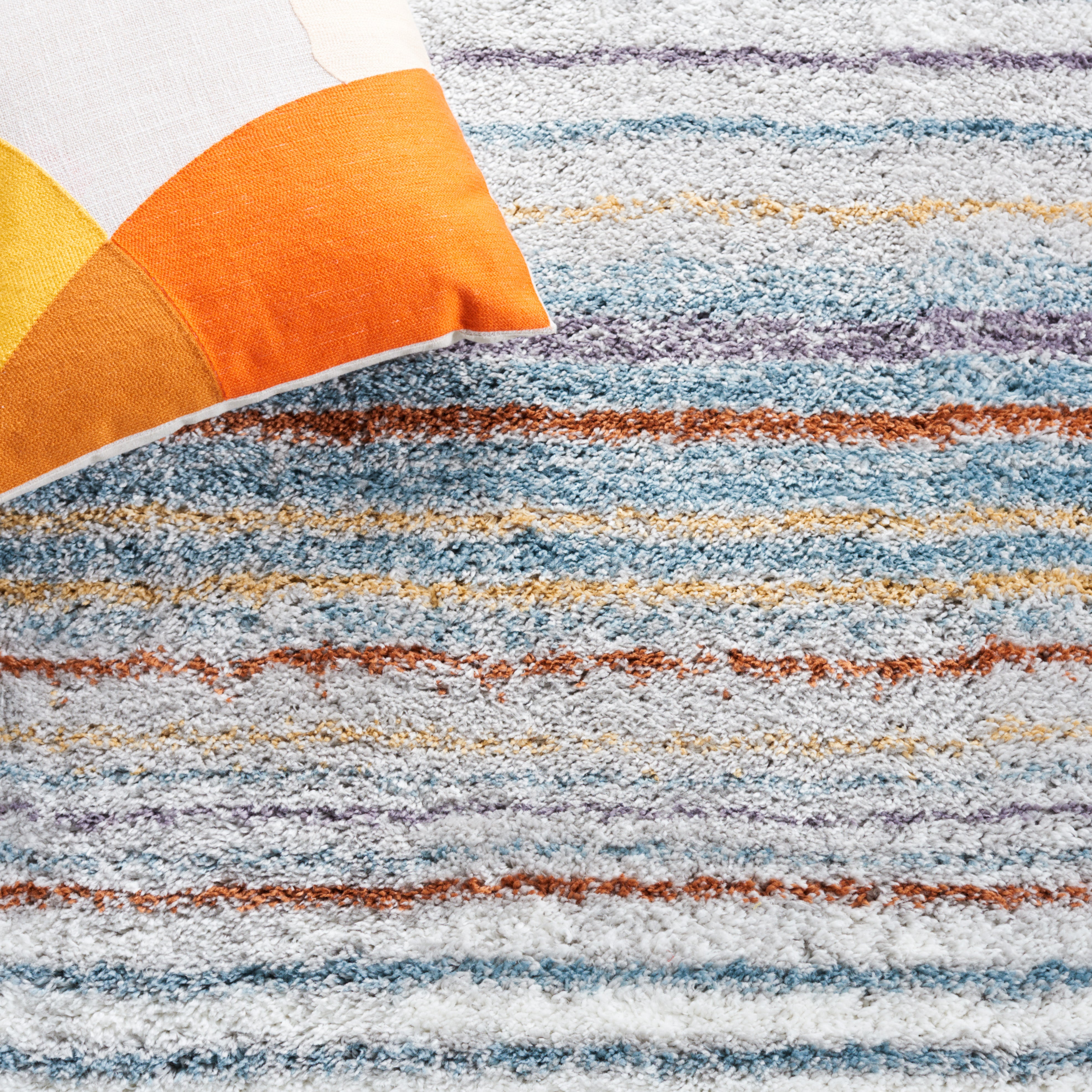 BERBER SHAG 587 – BLUE RUST / IVORY