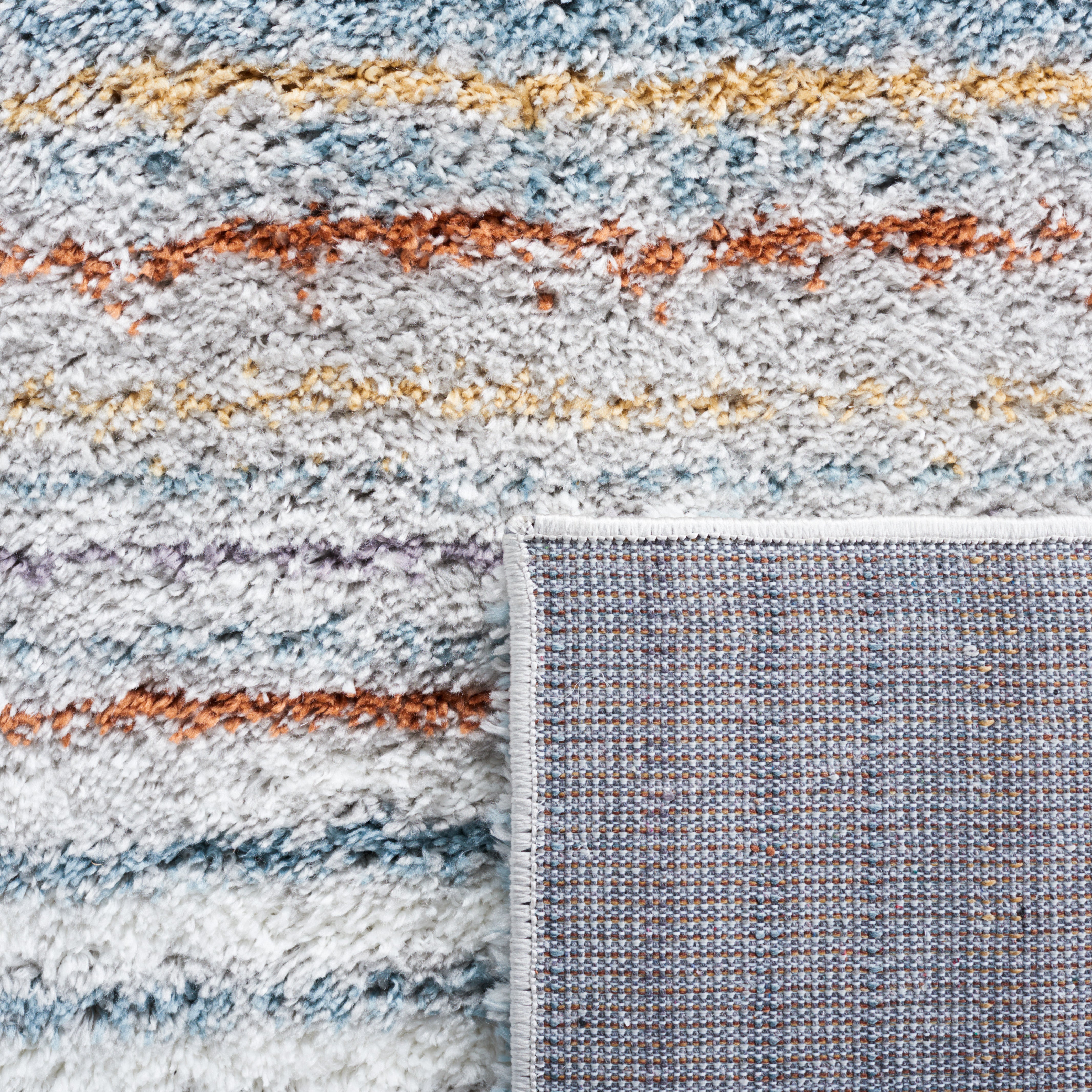 BERBER SHAG 587 – BLUE RUST / IVORY