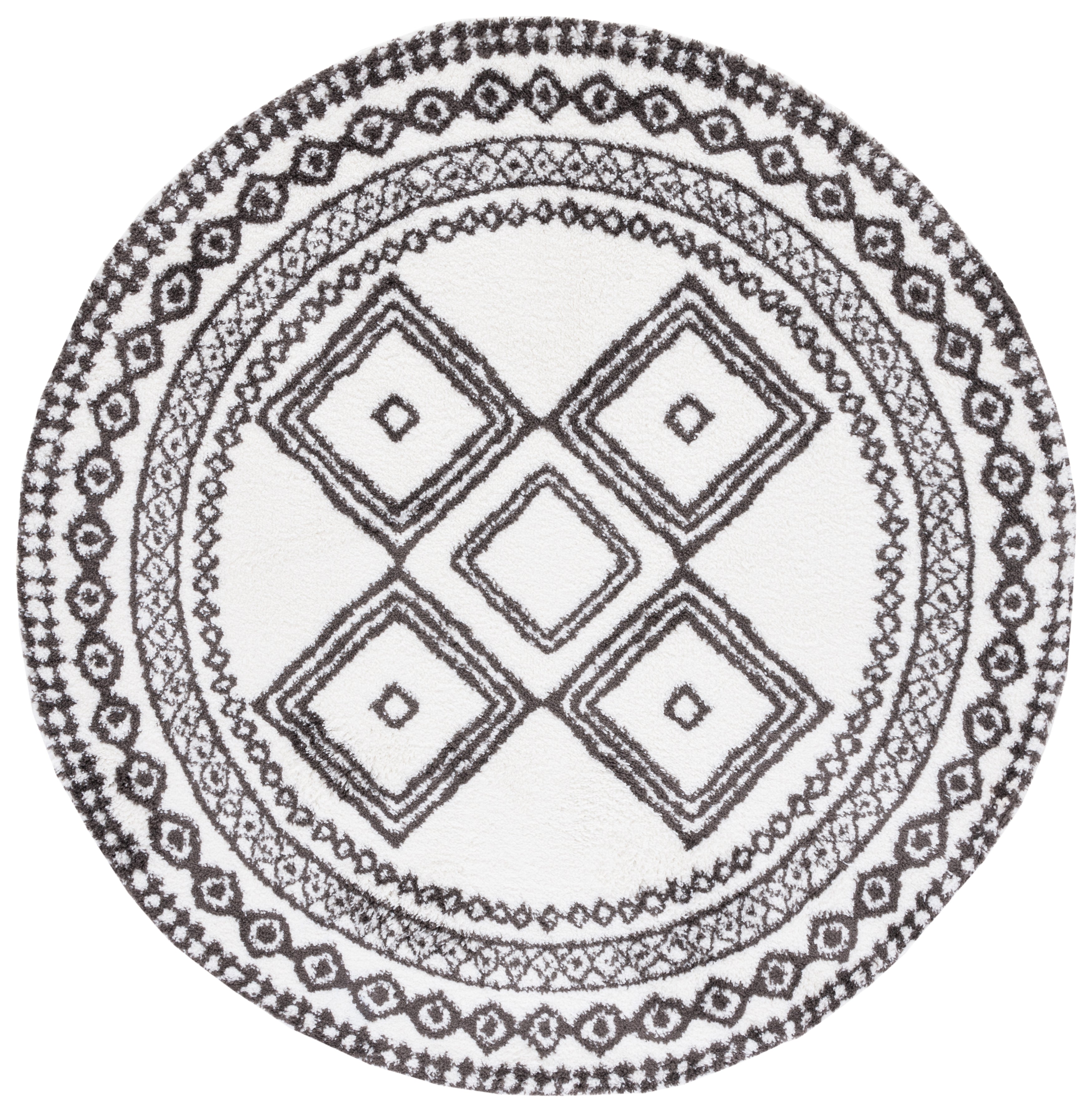 BERBER SHAG 591 – IVORY / DARK GREY