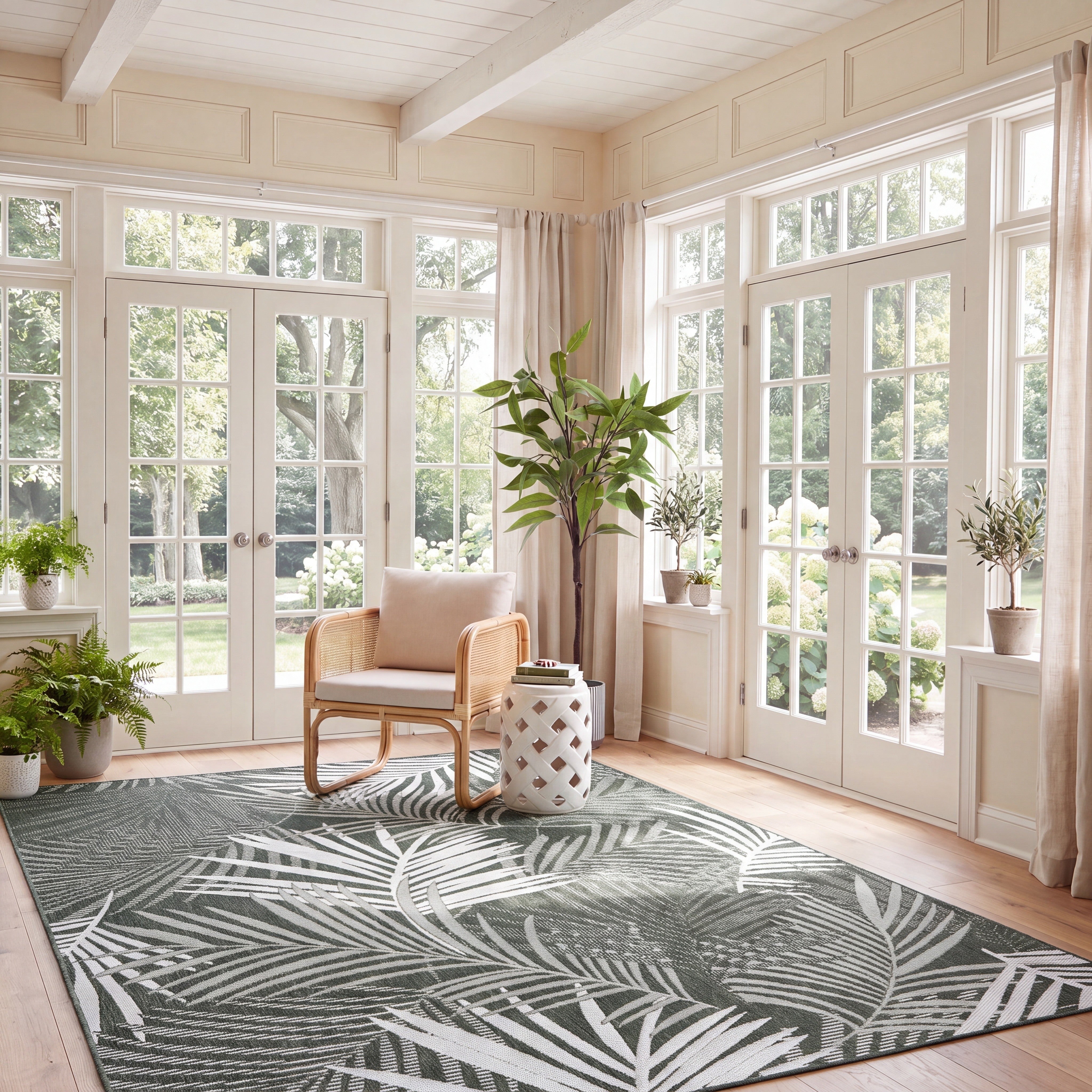 BEACH HOUSE 264 – GREEN / IVORY