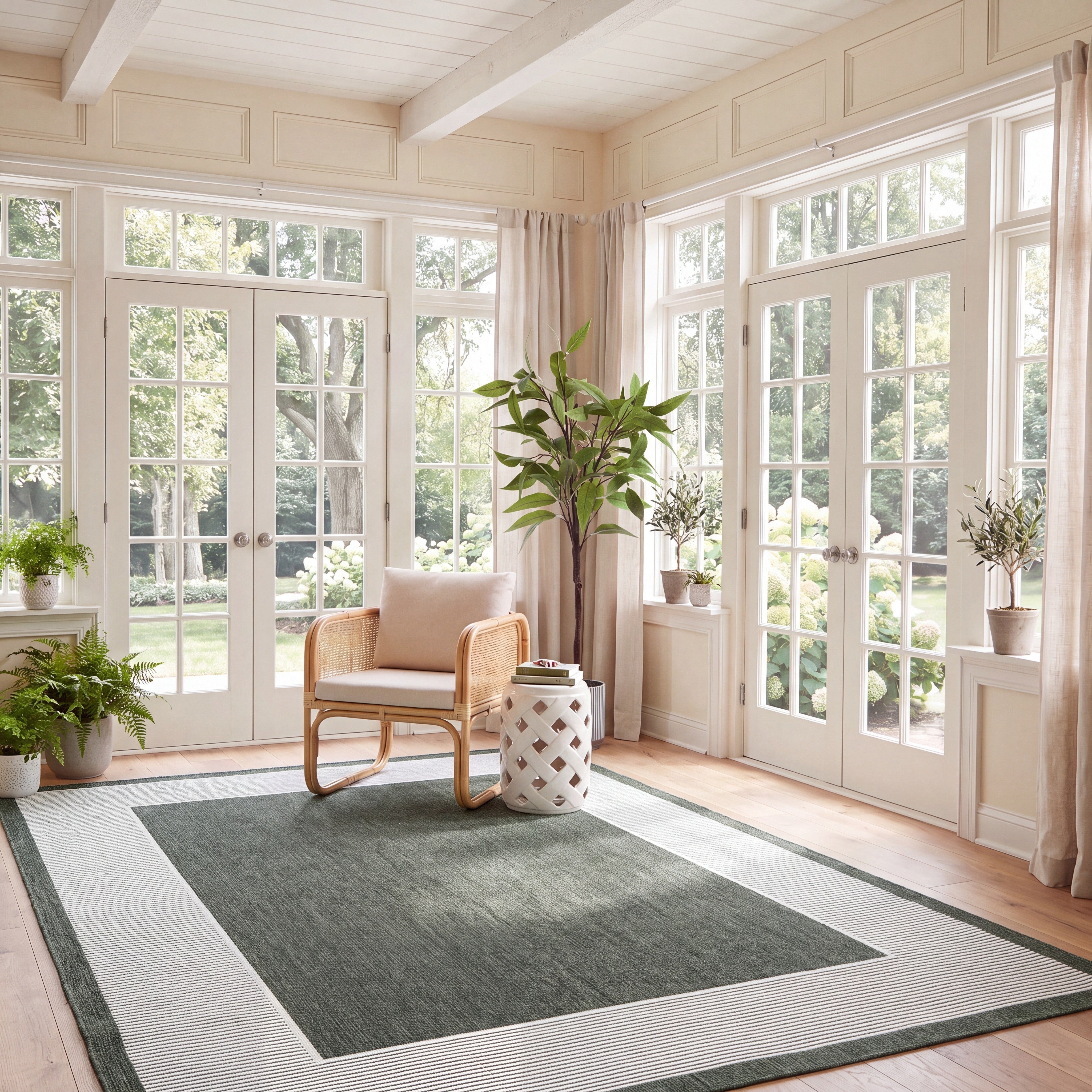 BEACH HOUSE 286 – GREEN / IVORY