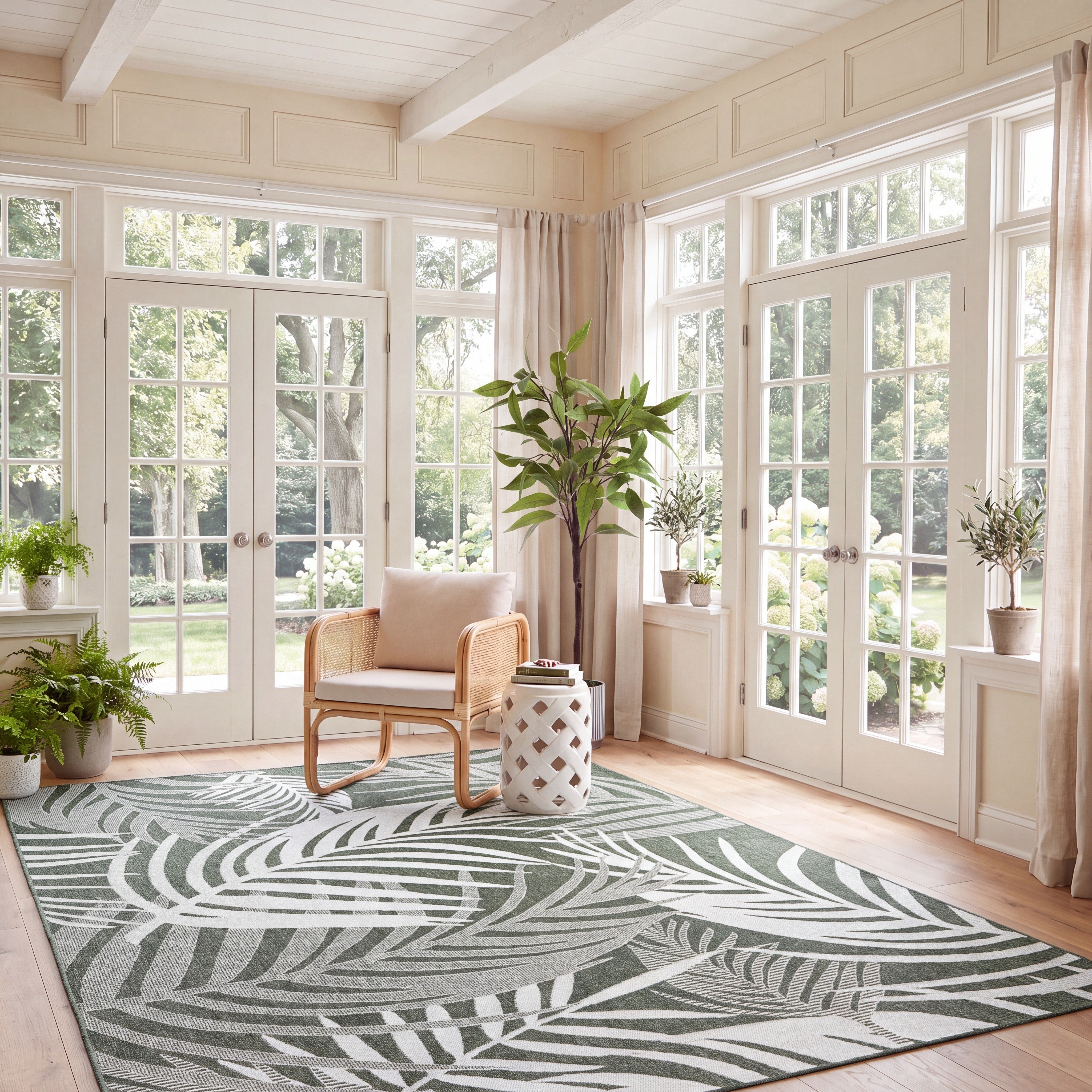 BEACH HOUSE 294 – GREEN / IVORY