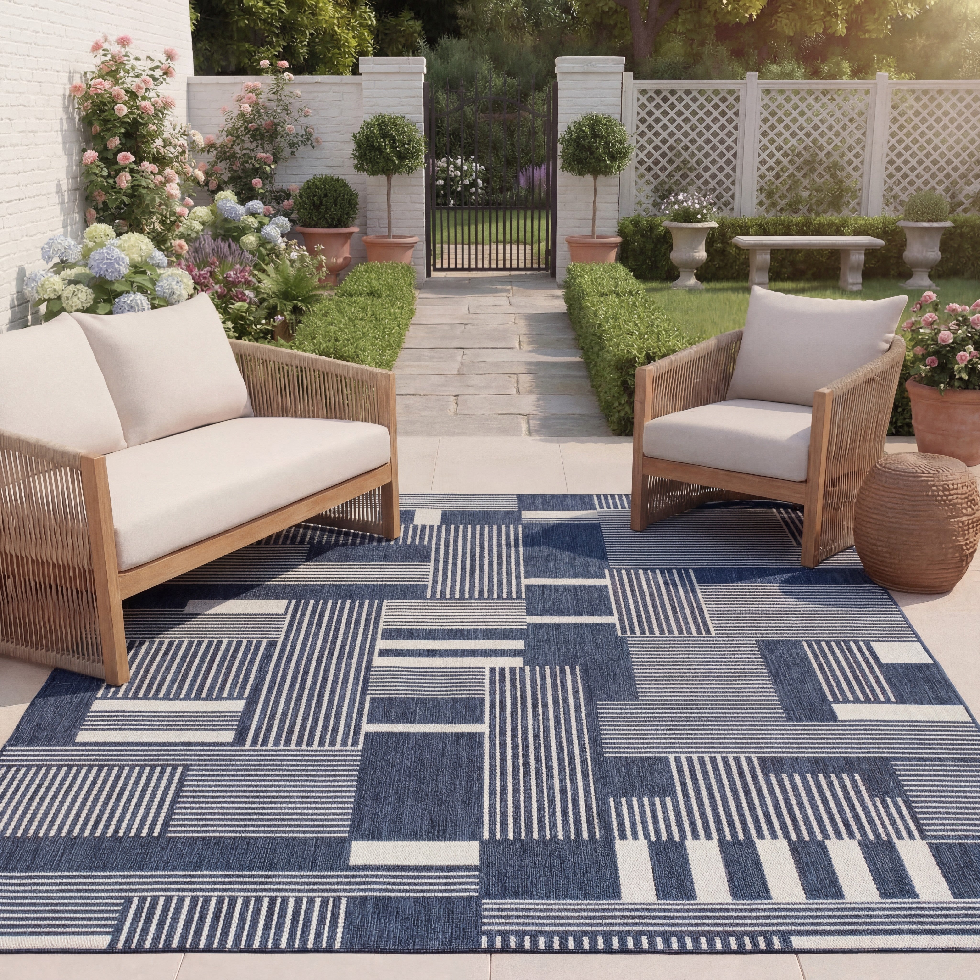BEACH HOUSE 402 – NAVY / IVORY