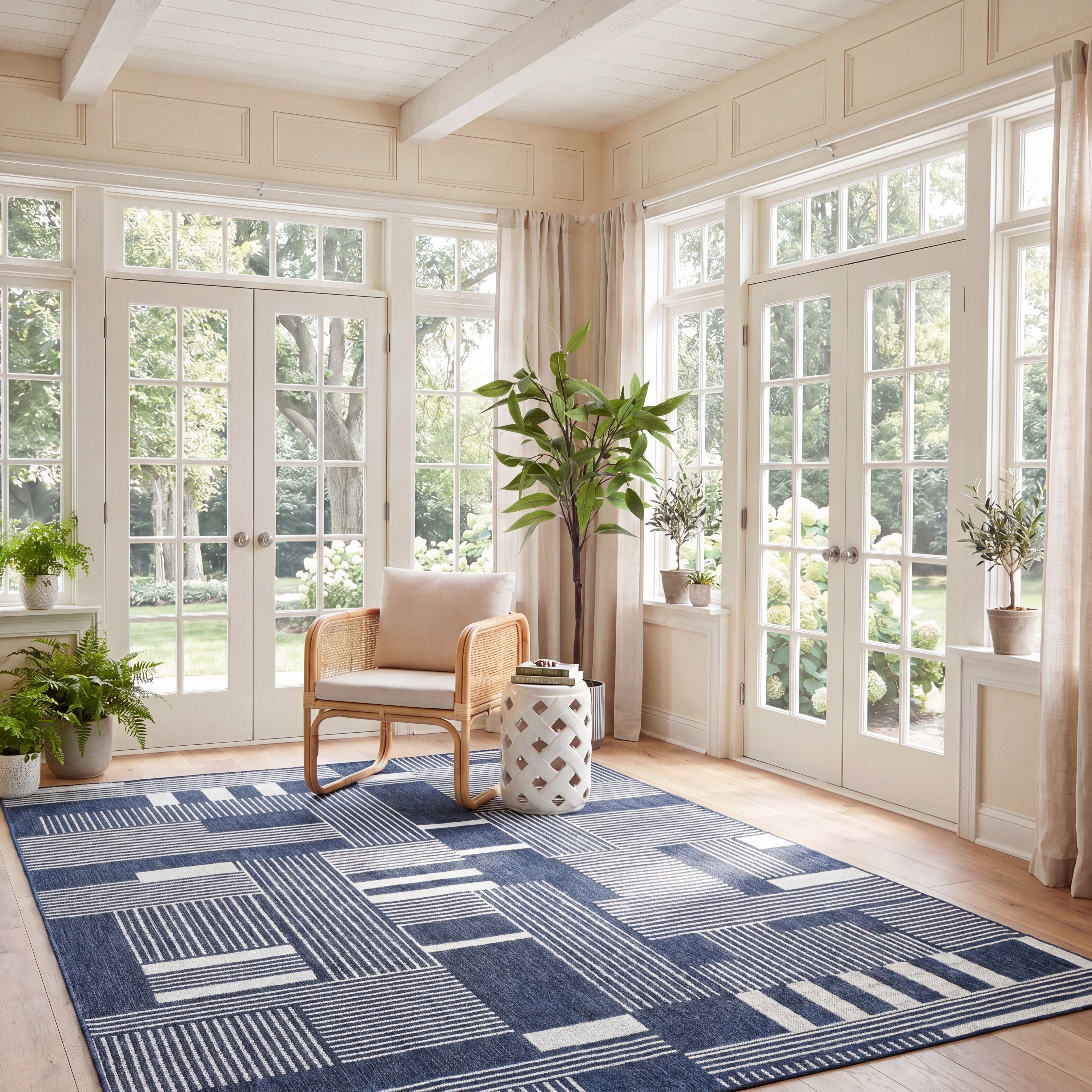 BEACH HOUSE 402 – NAVY / IVORY