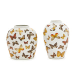 Two's Company S/2 Butterfly Garden Vase