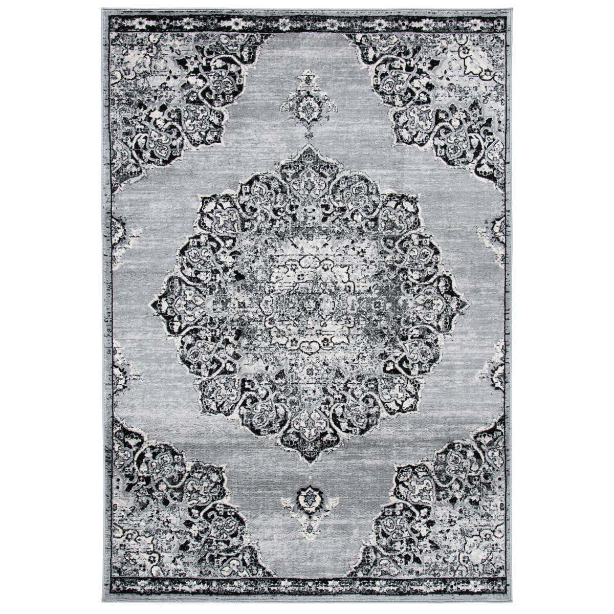 Safavieh Brentwood 802 Rug, Grey, BNT802 - Grey / Black