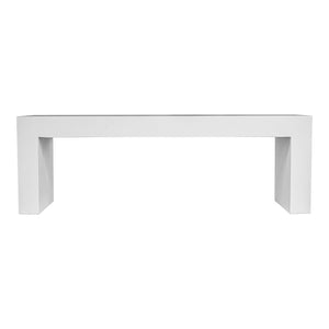 Moe's Home Collection - Lazarus Outdoor Bench White - BQ-1005-18