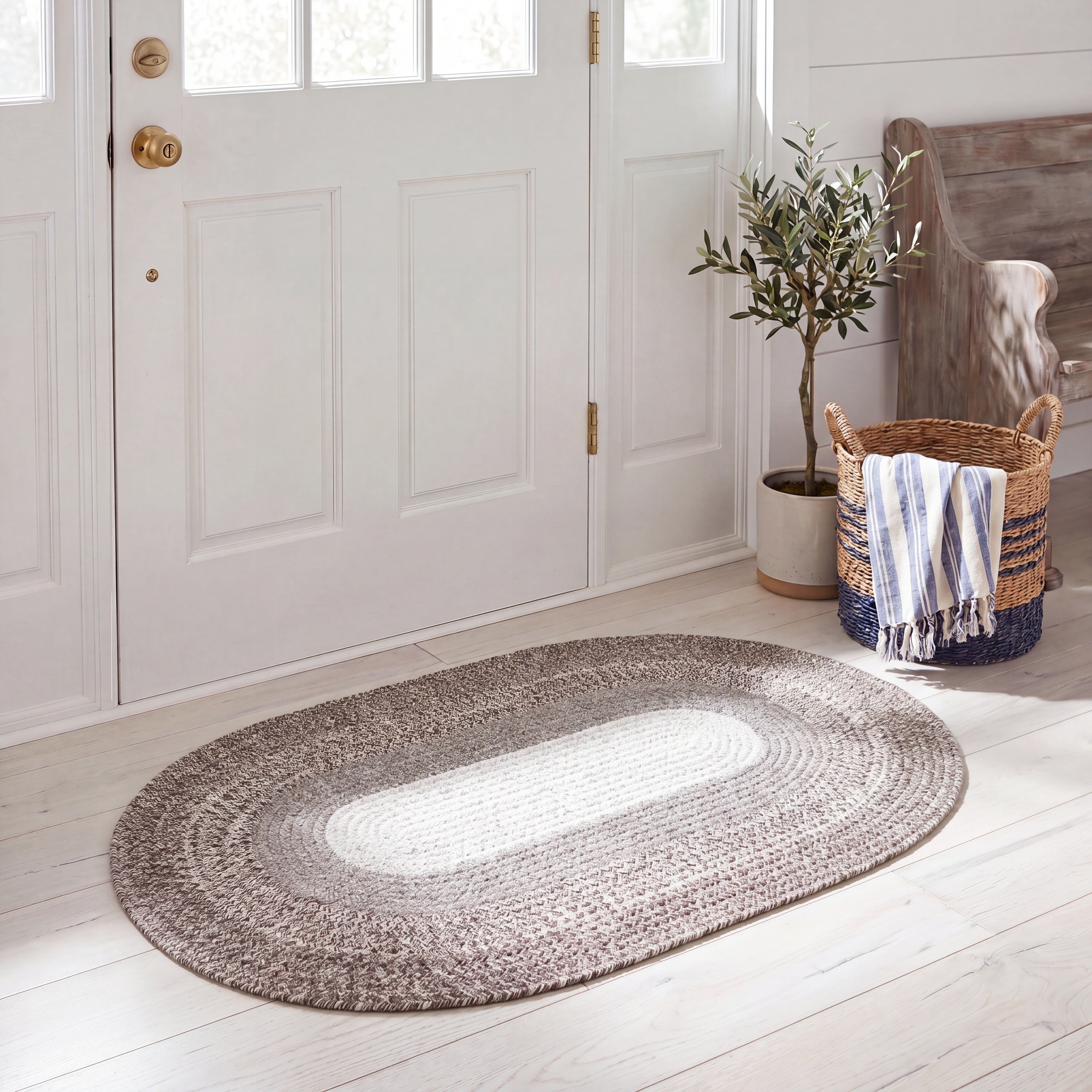BRAIDED FINE WOOL 501 – IVORY / BROWN