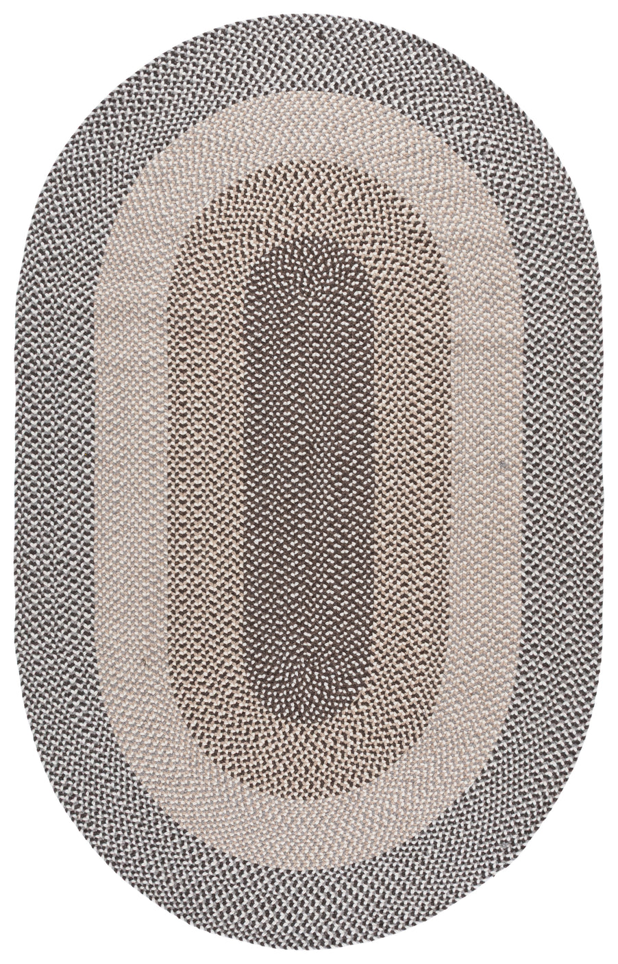 BRAIDED FINE WOOL 502 – BROWN / IVORY