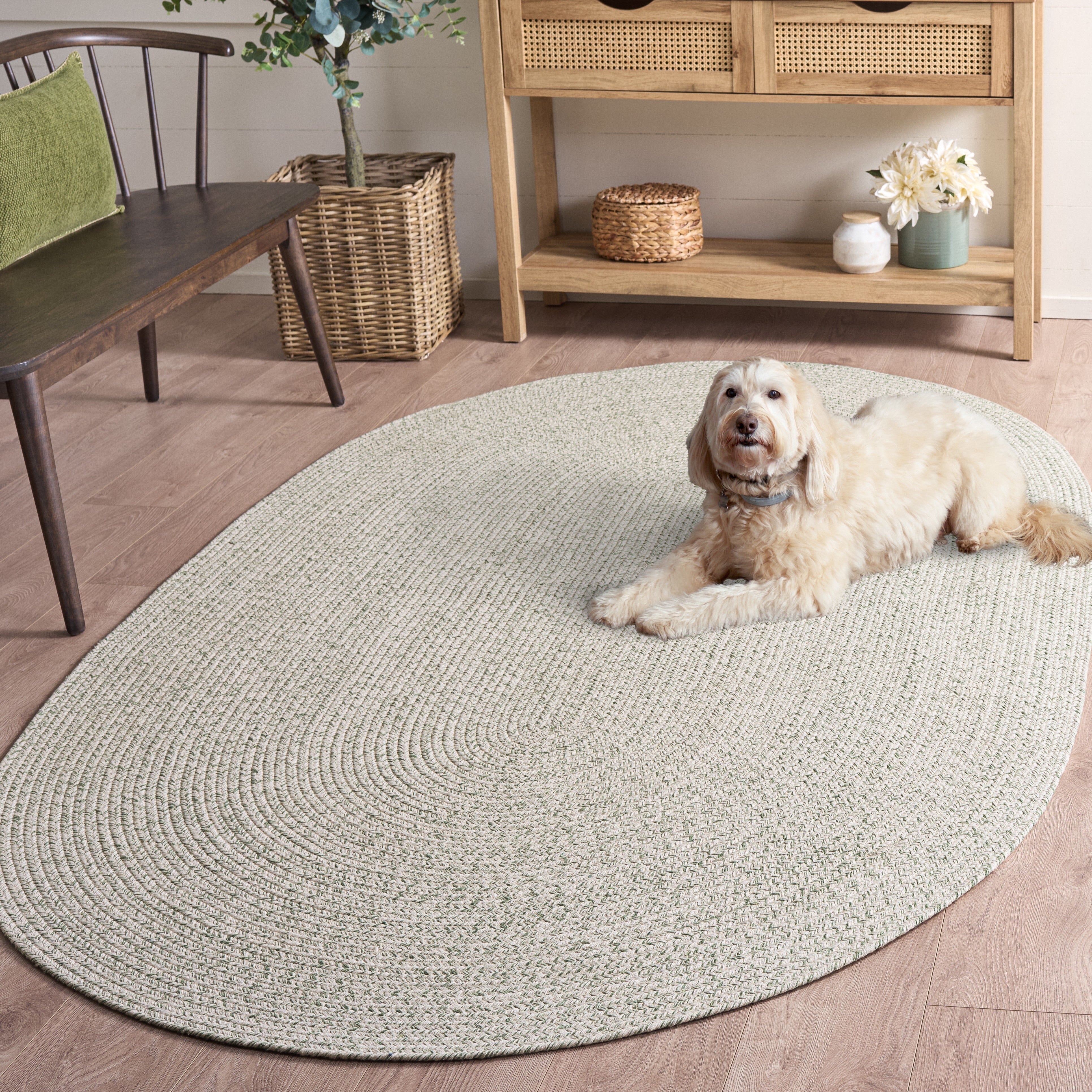 BRAIDED 655 – GREEN / IVORY
