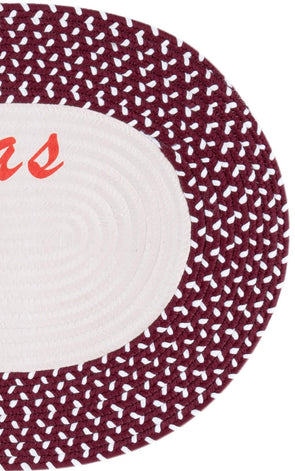 IVORY / BURGUNDY RED
