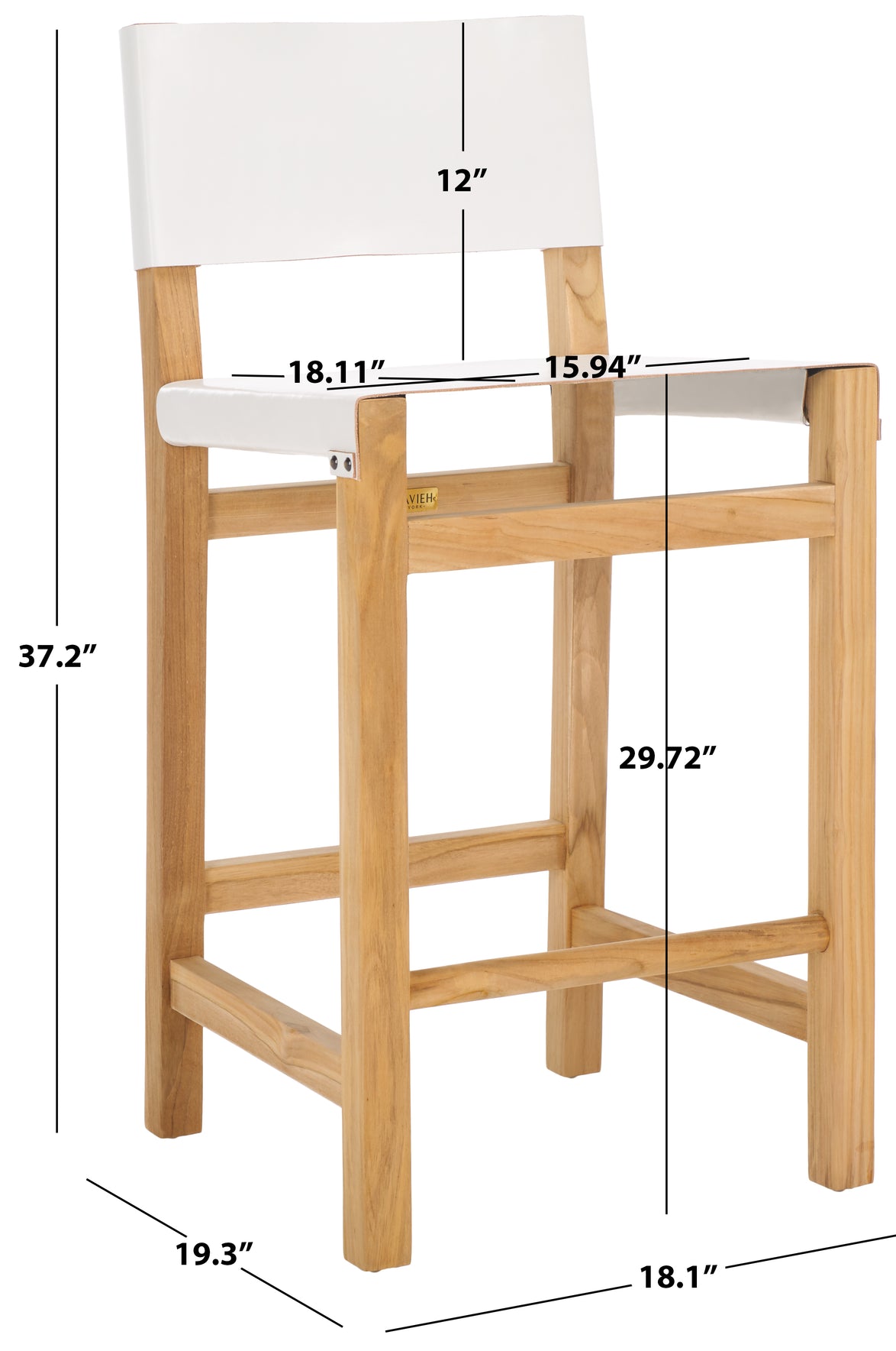 Safavieh Romee Counter Stool, BST1200 - White / Natural