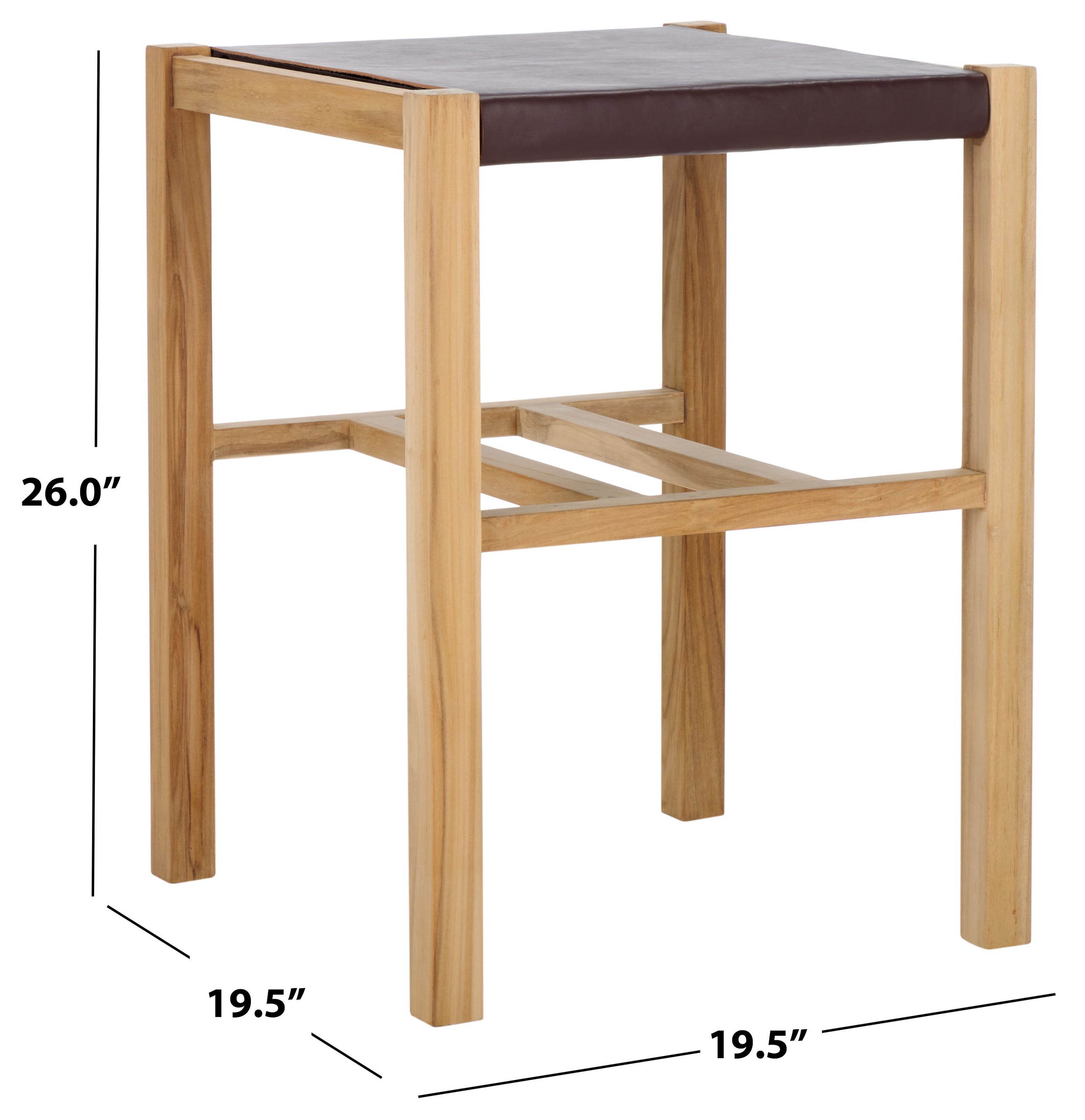 Safavieh Solana Counter Stool, BST1201 - Cognac / Natural