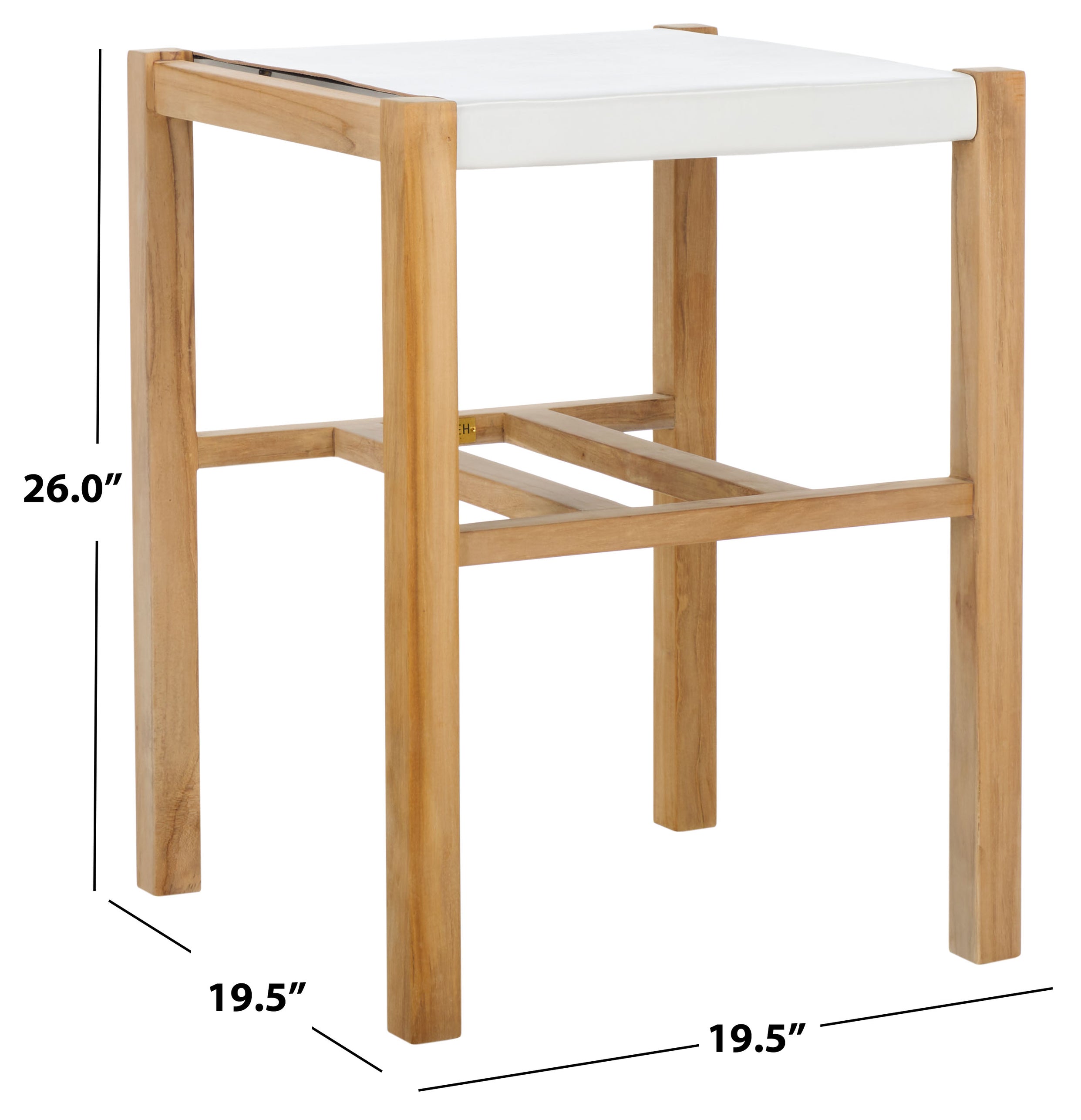 Safavieh Solana Counter Stool, BST1201 - White / Natural