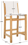 Safavieh Arian  Counter Stool, BST1202 - White / Natural