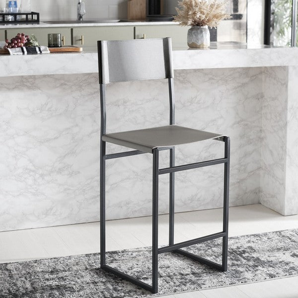 Safavieh Layne Counter Stool, BST3020 - Light Grey / Black 