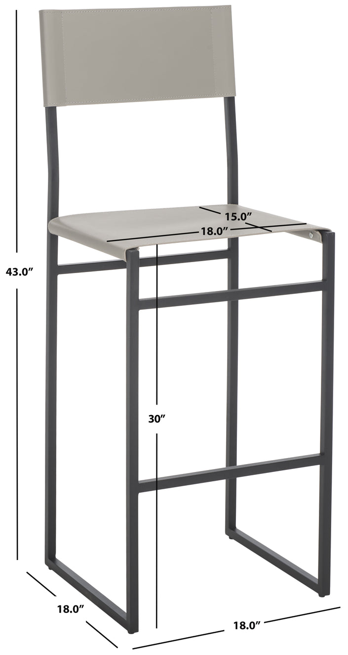 Safavieh Layne Counter Stool, BST3020 - Light Grey / Black 