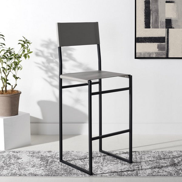 Safavieh Layne Barstool, BST3021 - Light Grey / Black 