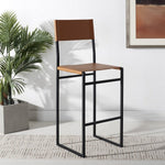 Safavieh Layne Counter Stool, BST3020 - Cognac / Black 