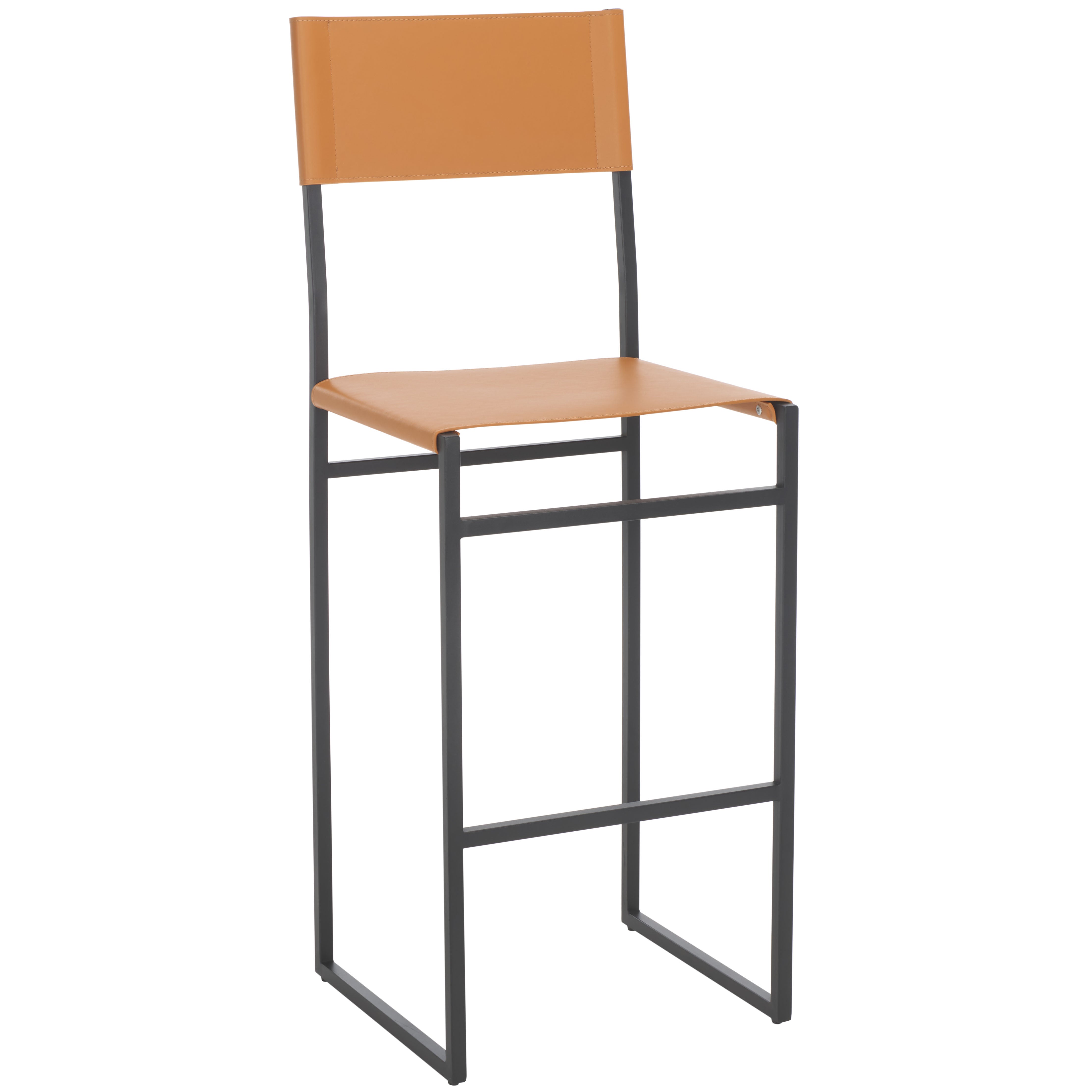 Safavieh Layne Counter Stool, BST3020 - Cognac / Black 