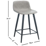 Safavieh Asena Counter Stool - Grey / Black