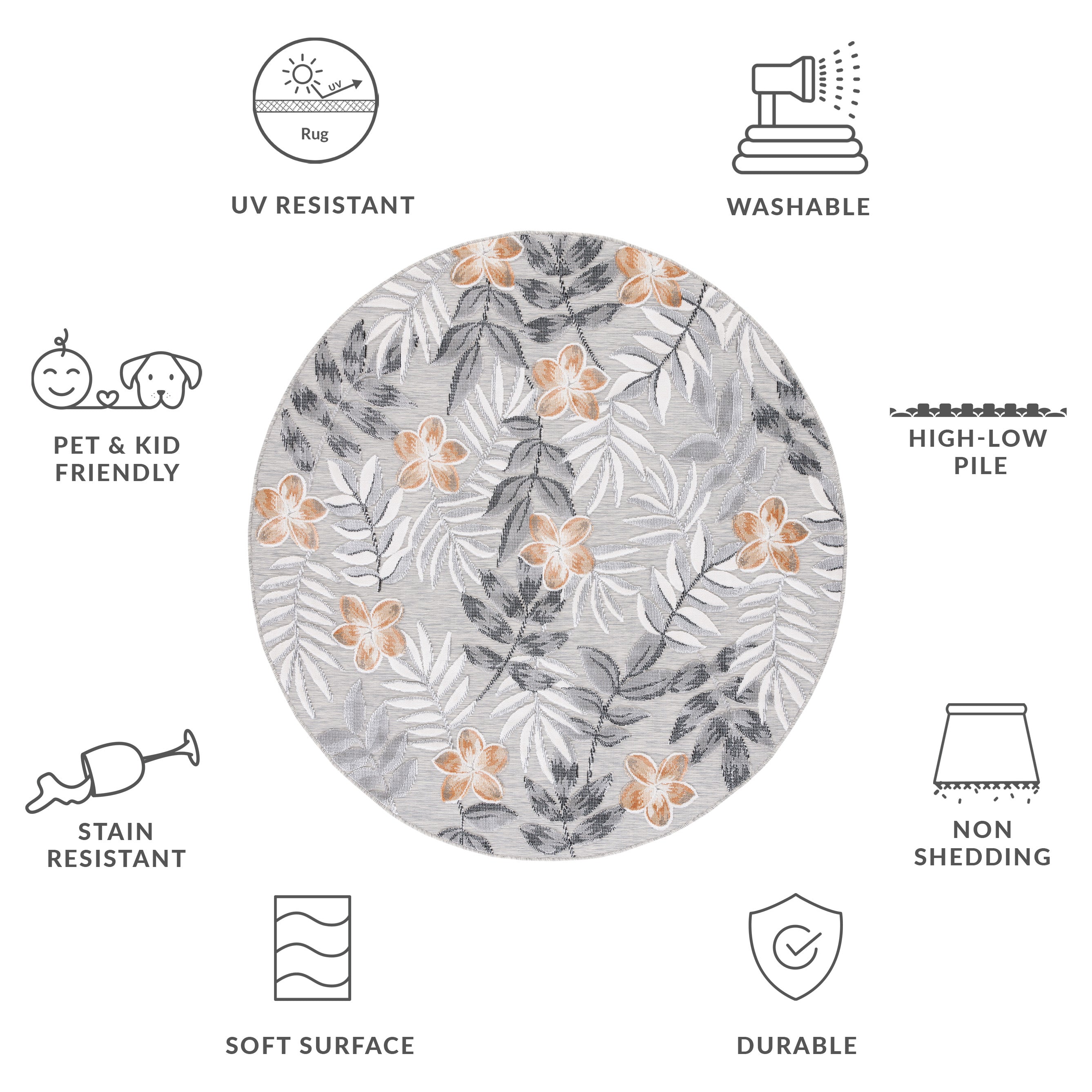 Safavieh Cabana 405 Rug, CBN405 - GREY / IVORY