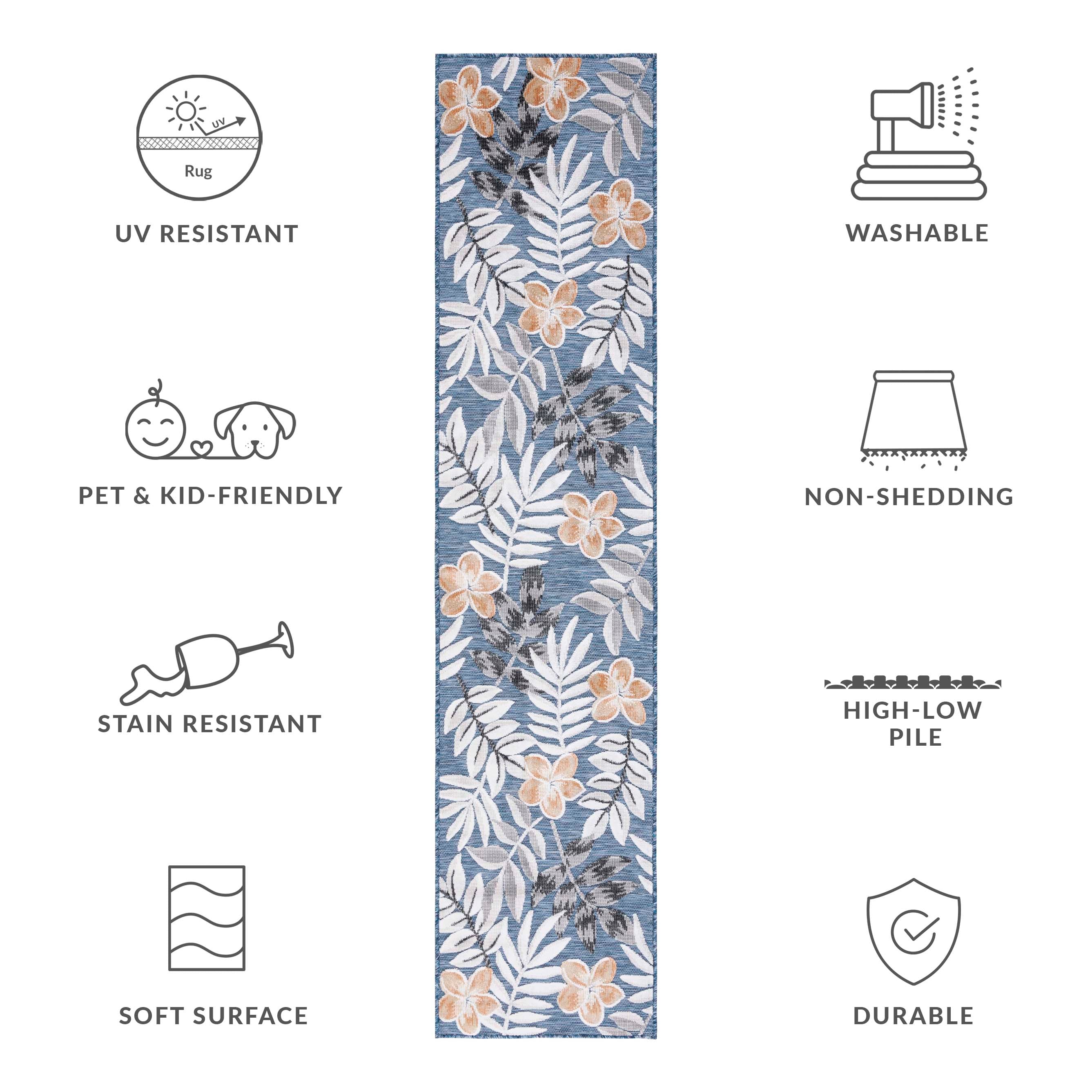 Safavieh Cabana 405 Rug, CBN405 - BLUE / GREY