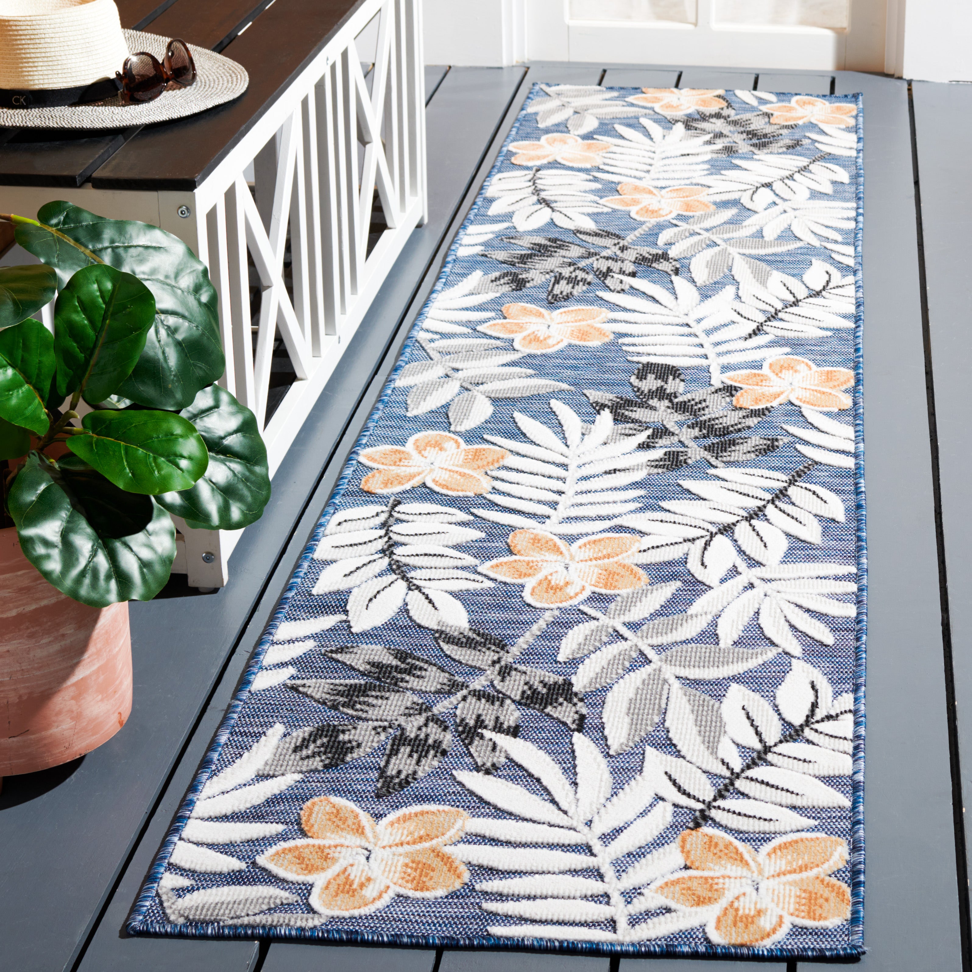 Safavieh Cabana 405 Rug, CBN405 - BLUE / GREY