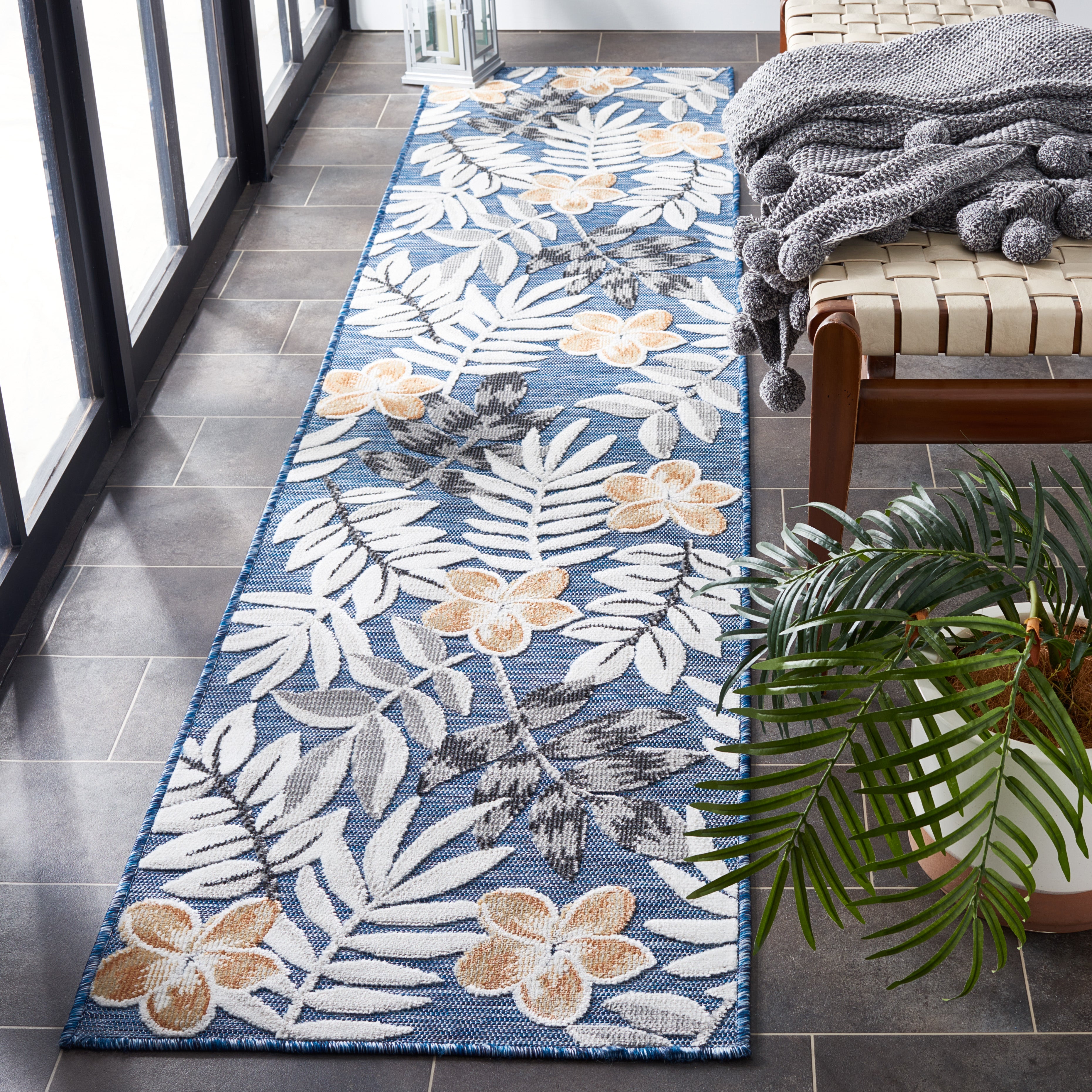 Safavieh Cabana 405 Rug, CBN405 - BLUE / GREY