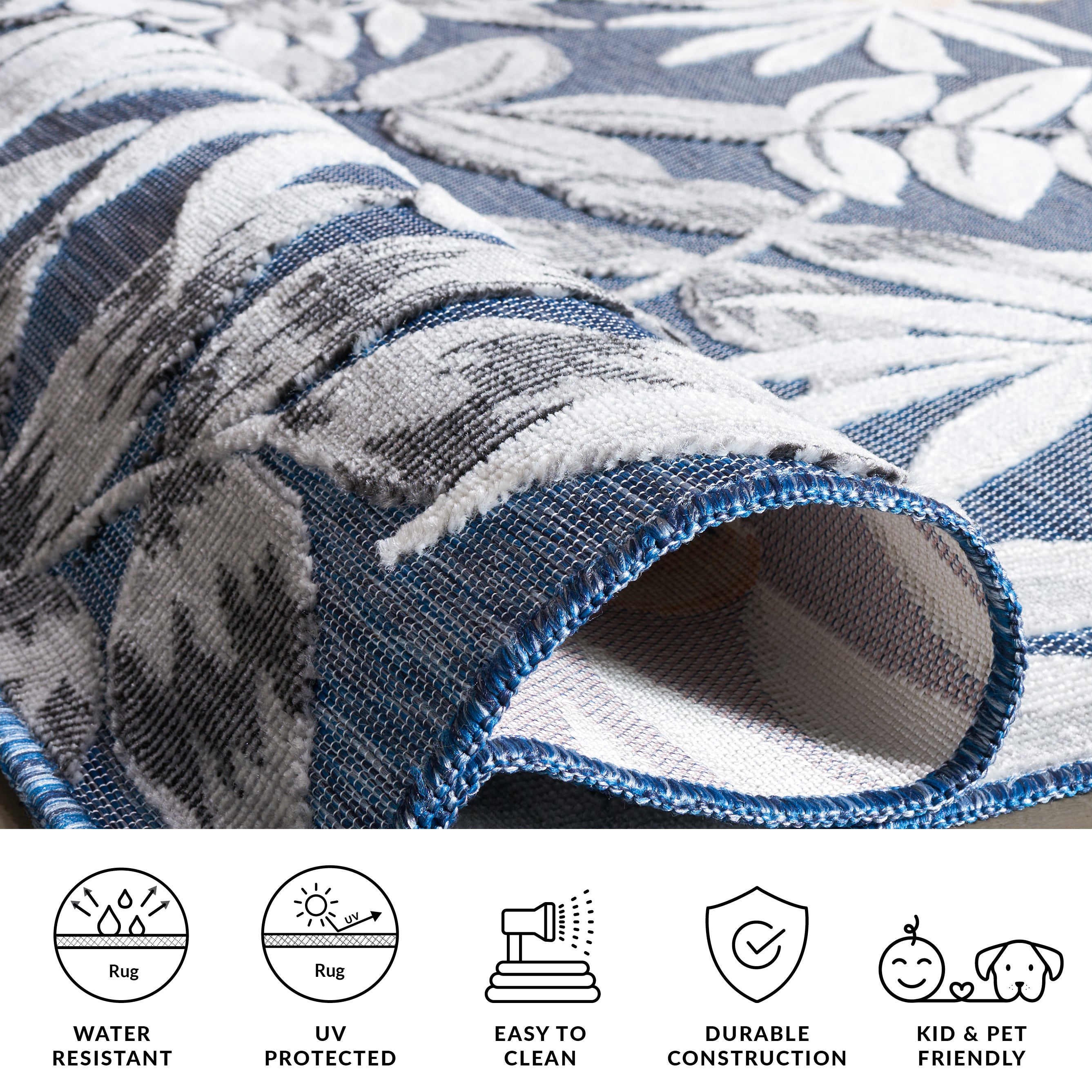 Safavieh Cabana 405 Rug, CBN405 - BLUE / GREY