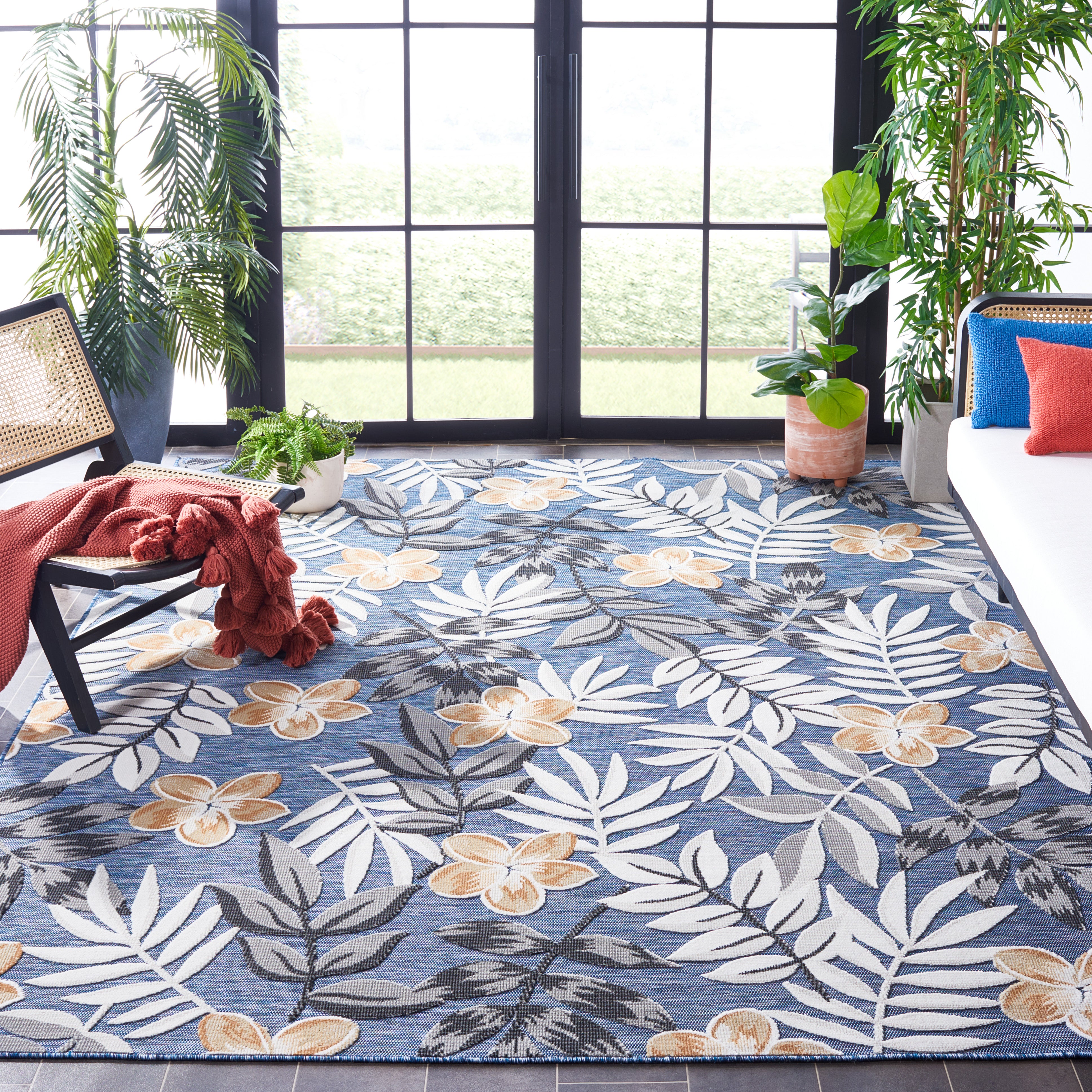 Safavieh Cabana 405 Rug, CBN405 - BLUE / GREY