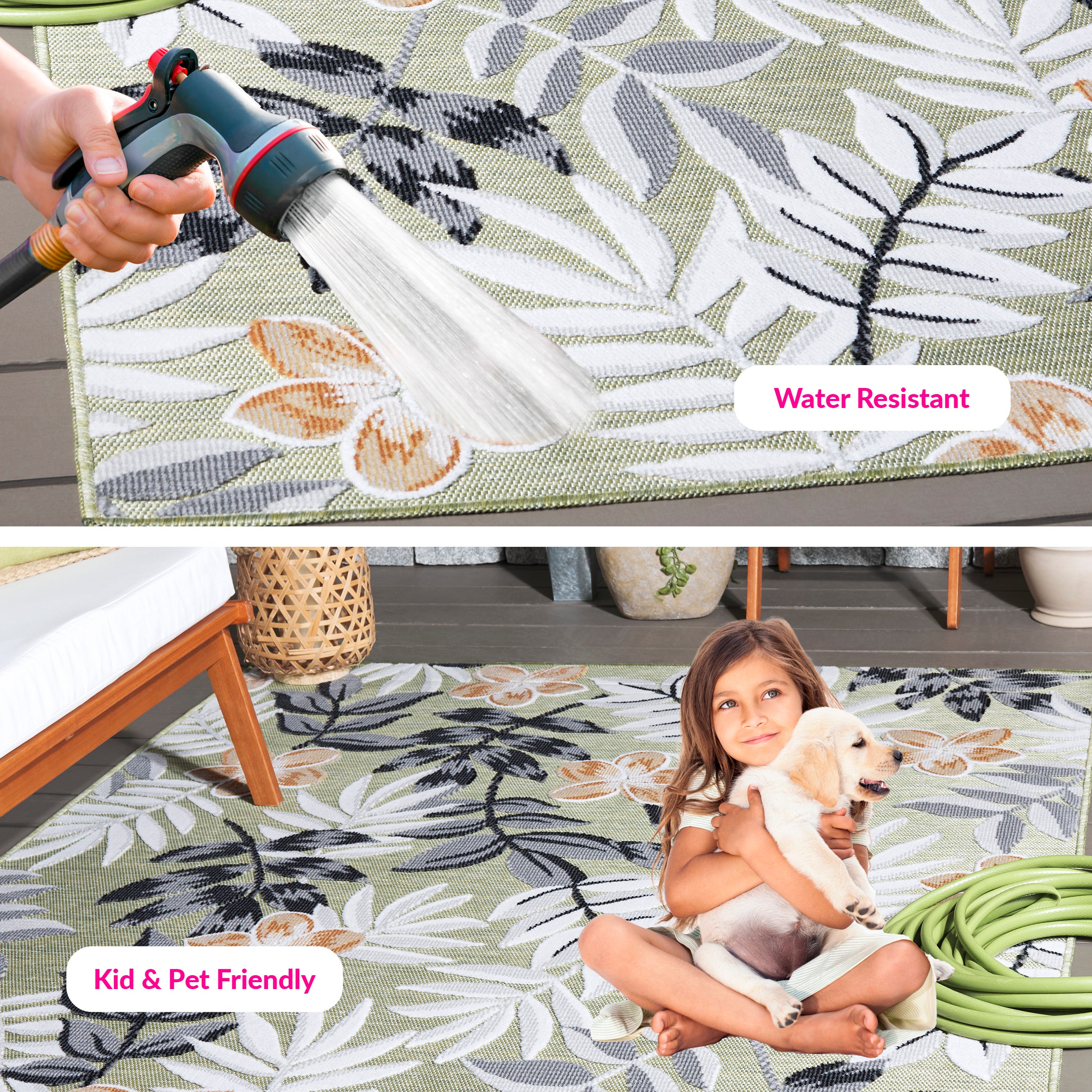 Safavieh Cabana 405 Rug, CBN405 - OLIVE / GREY