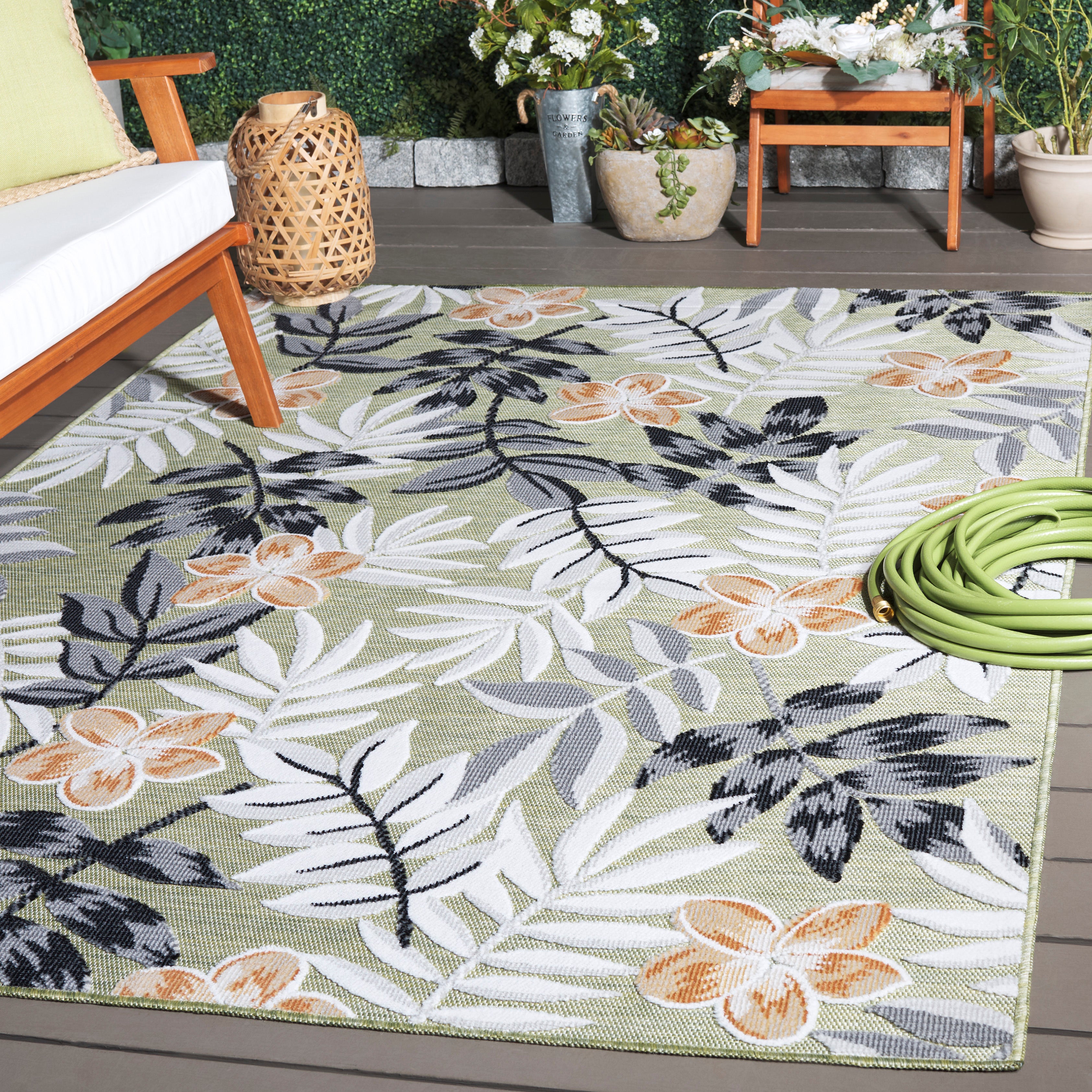 Safavieh Cabana 405 Rug, CBN405 - OLIVE / GREY