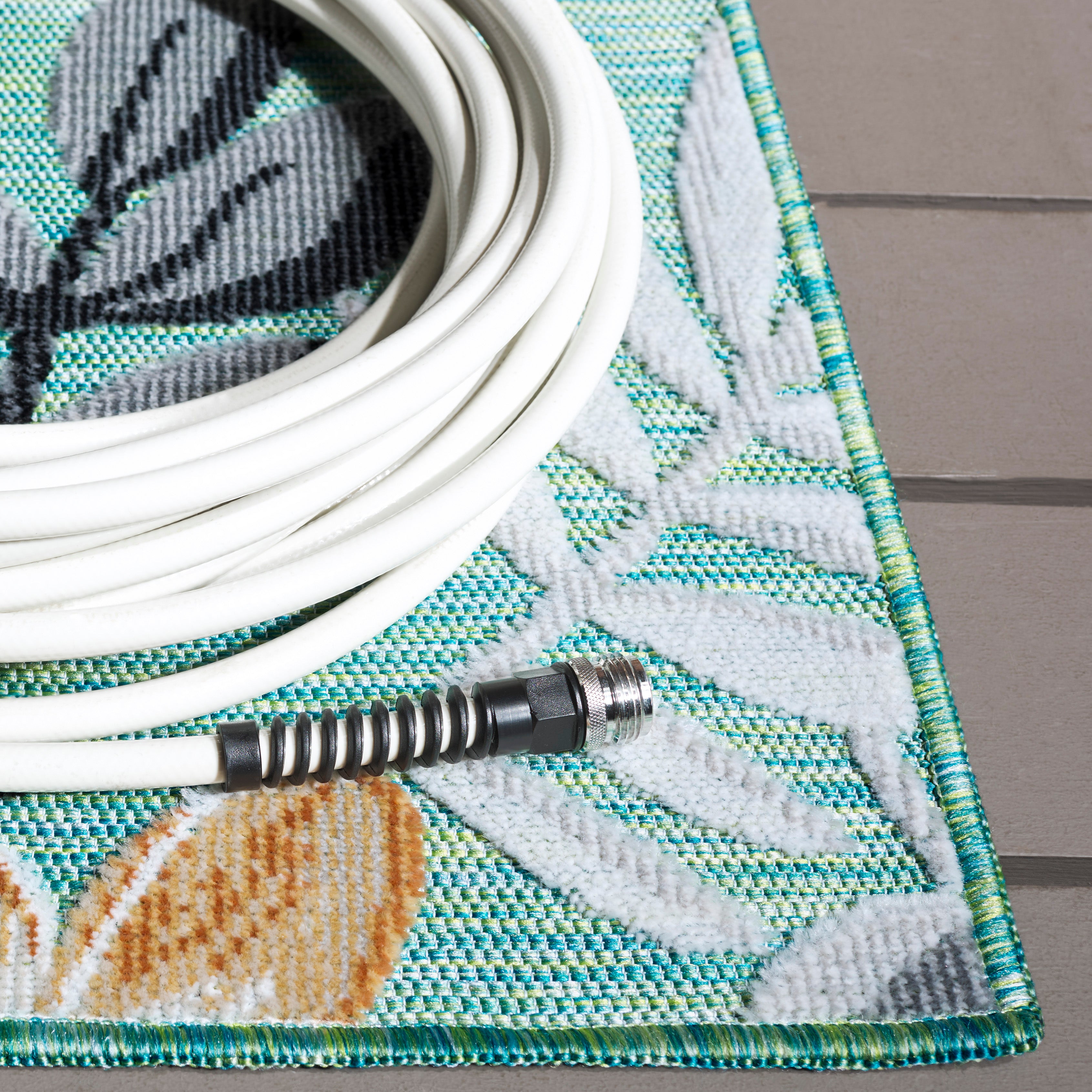 Safavieh Cabana 405 Rug, CBN405 - BLUE GREEN / GREY