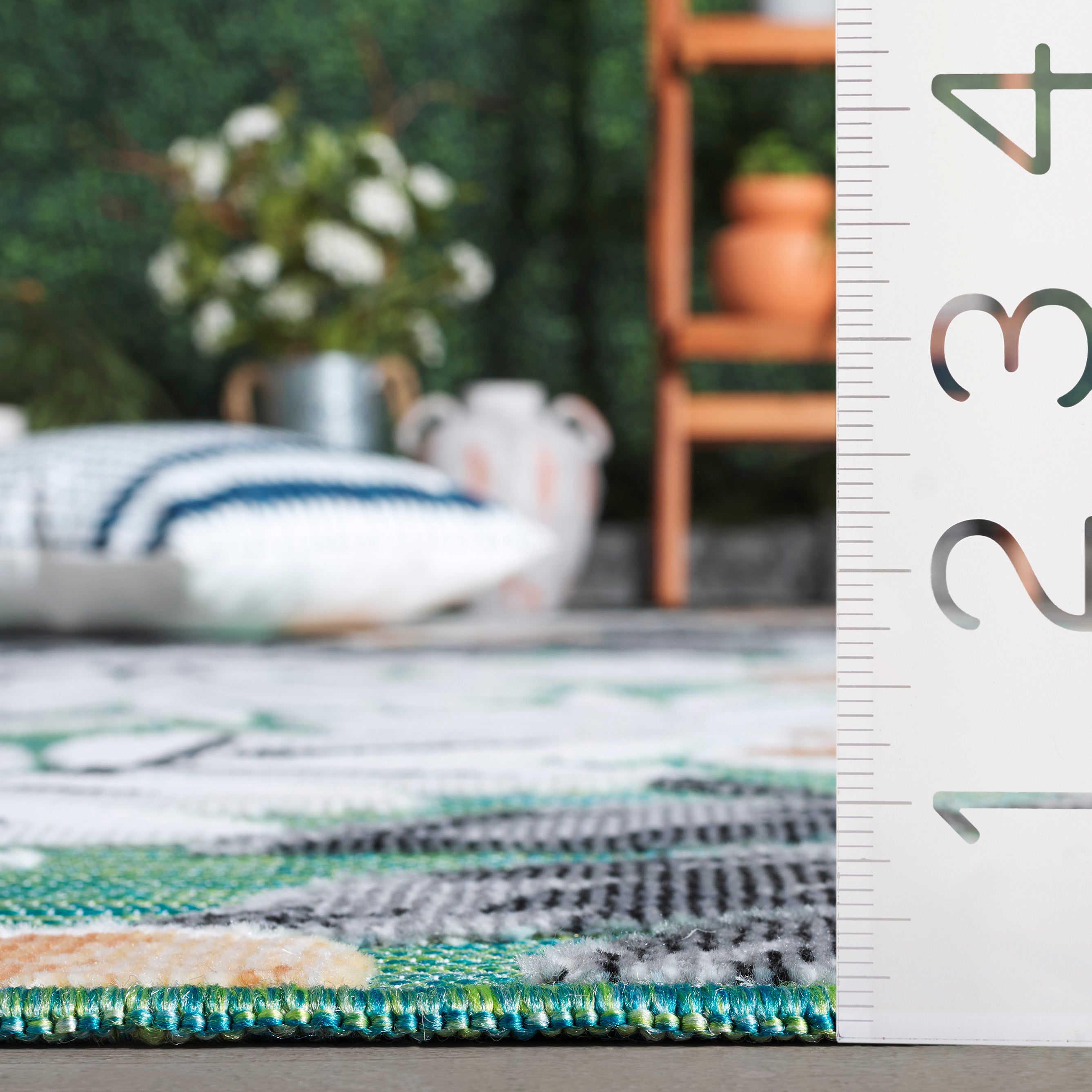 Safavieh Cabana 405 Rug, CBN405 - BLUE GREEN / GREY