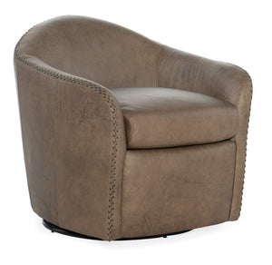 Hooker Furniture - Roper Swivel Club Chair - Brown - CC533-SW-083